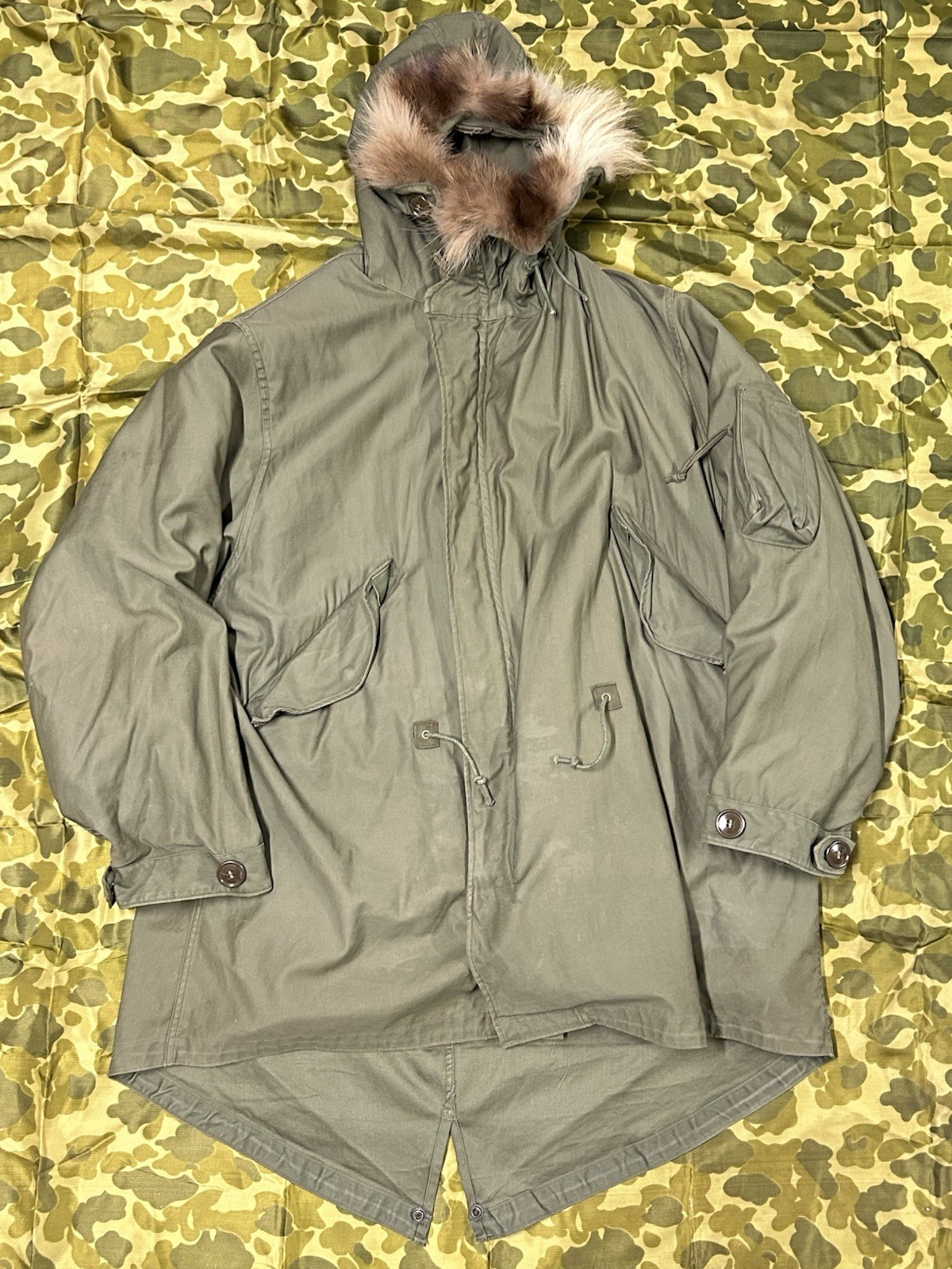 Vintage 1948 US Army M-1948 M48 Fishtail Parka Complete Set Pile Liner Medium Vintage 1948 US Army M-1948 M48 Fishtail Parka Complete Set Pile Liner Medium