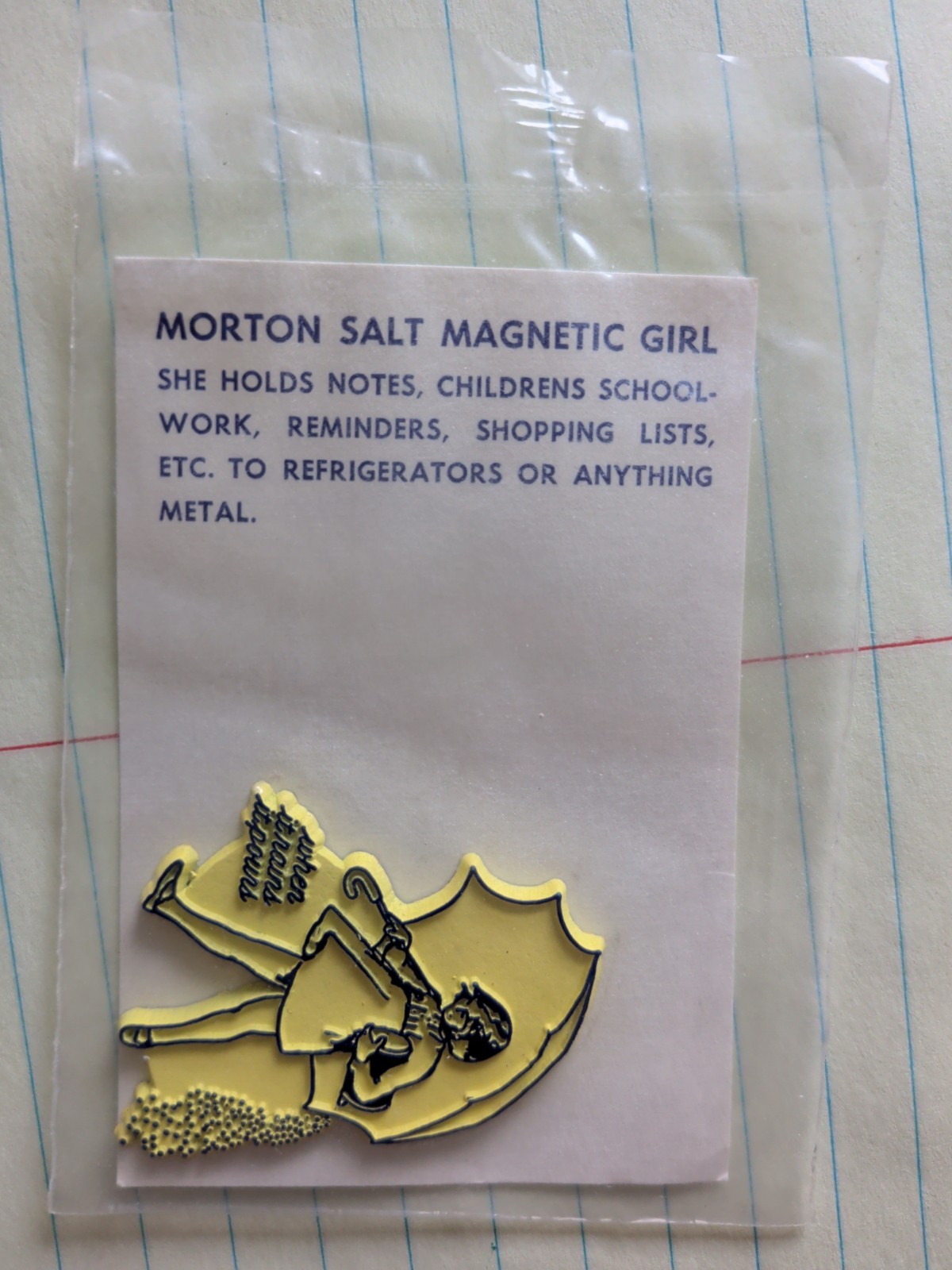 Vintage Morton Salt Refrigerator Magnet NEW OLD STOCK \