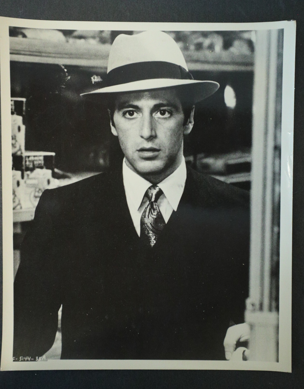Al Pacino, The Godfather movie, photograph 8x10, b/w Al Pacino, The Godfather movie, photograph 8x10, b/w