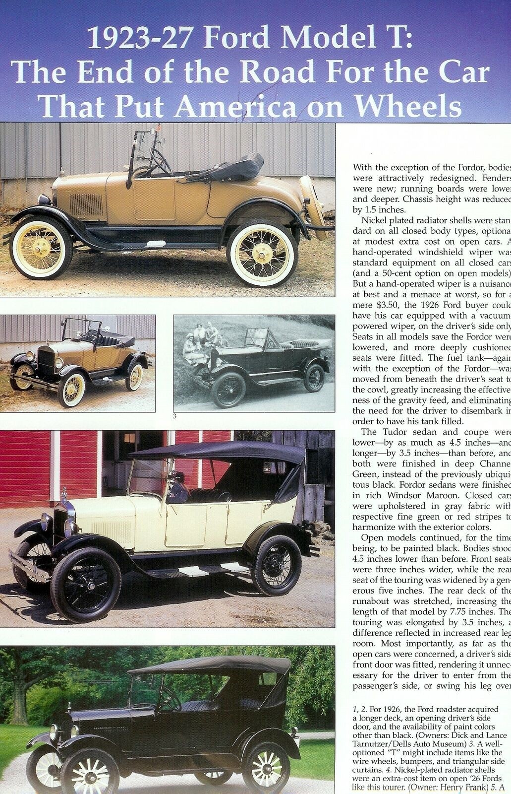 1923 1924 1925 1926 1927 FORD MODEL T 12 pg Article 1923 1924 1925 1926 1927 FORD MODEL T 12 pg Article