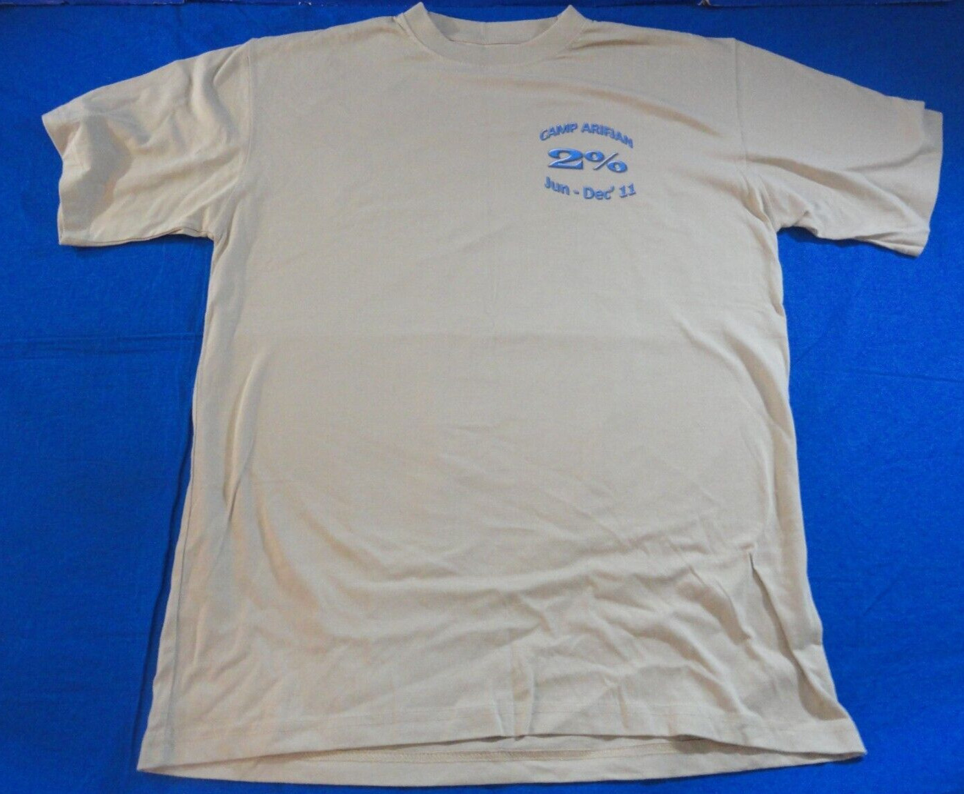 DISCONTINUED CAMP ARIFJAN 2% CHAPTER 18 2011 SAND DESERT SHIRT LOYAL ORDER XL
