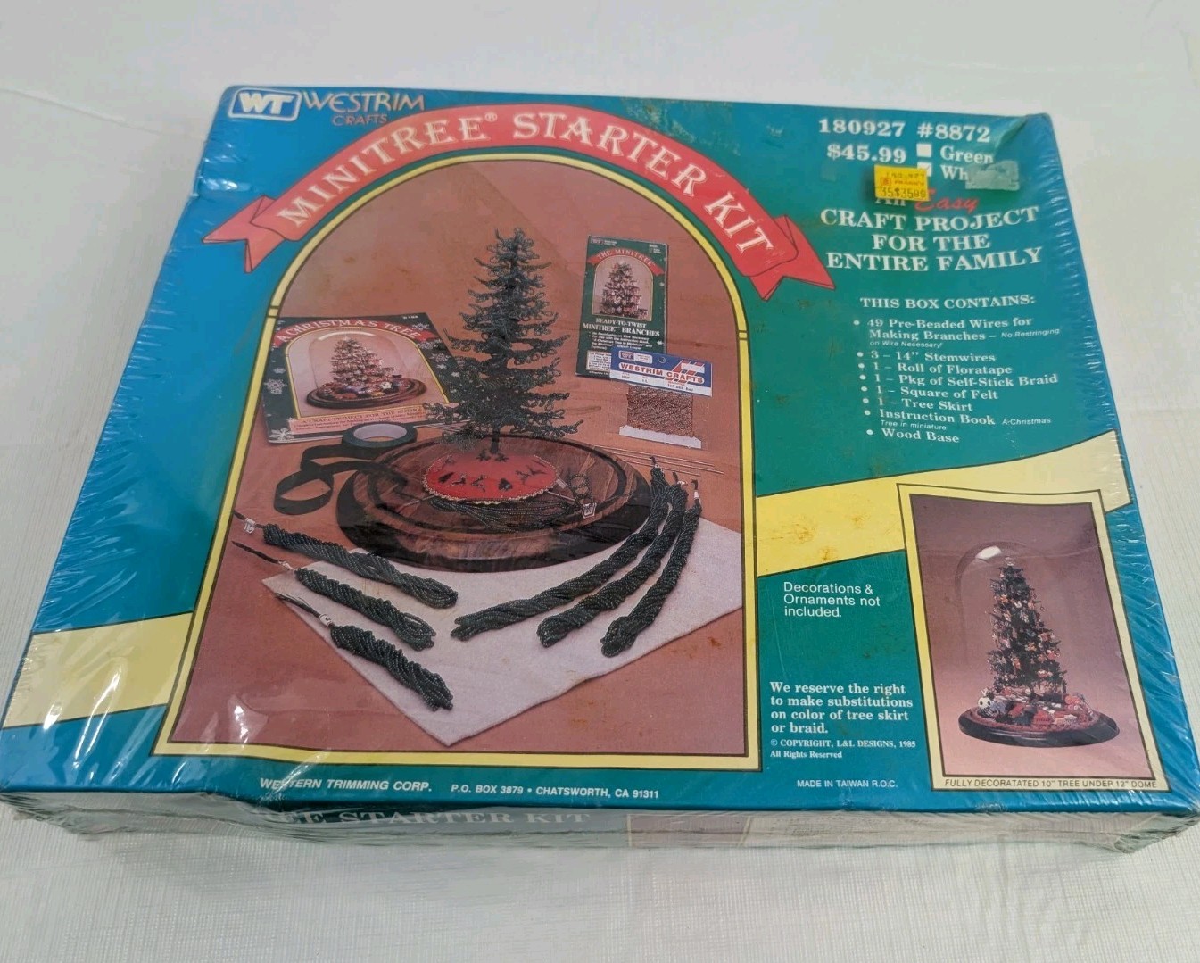 Vintage 1985 Westrim WHITE Mini Tree Starter Kit Mini Beaded Tree SEALED Vintage 1985 Westrim WHITE Mini Tree Starter Kit Mini Beaded Tree SEALED