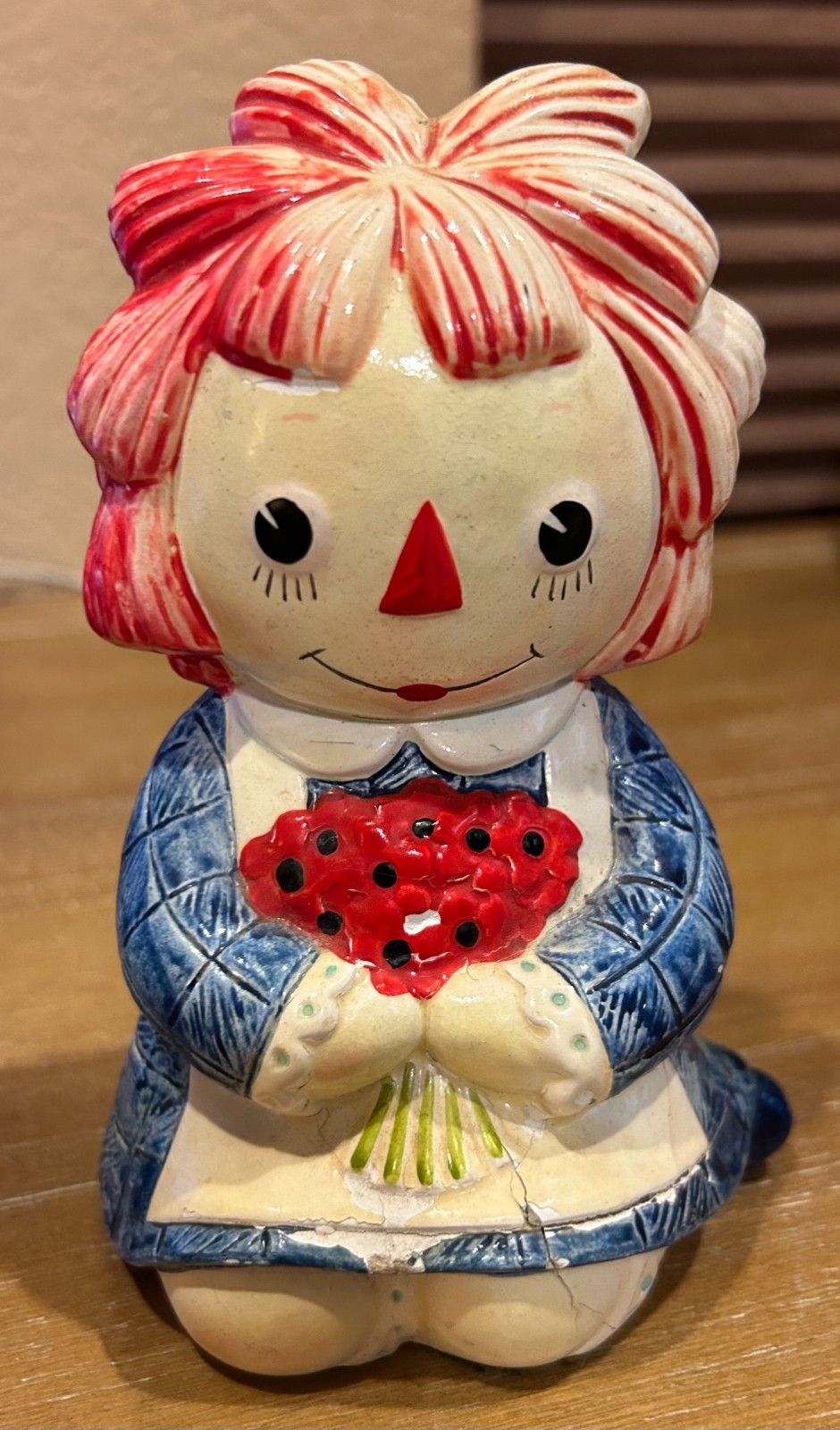 Vintage 1972 Fitz Floyd Raggedy Ann Ceramic Bookend Figurine Heavy 1.6 Lbs RARE Vintage 1972 Fitz Floyd Raggedy Ann Ceramic Bookend Figurine Heavy 1.6 Lbs RARE
