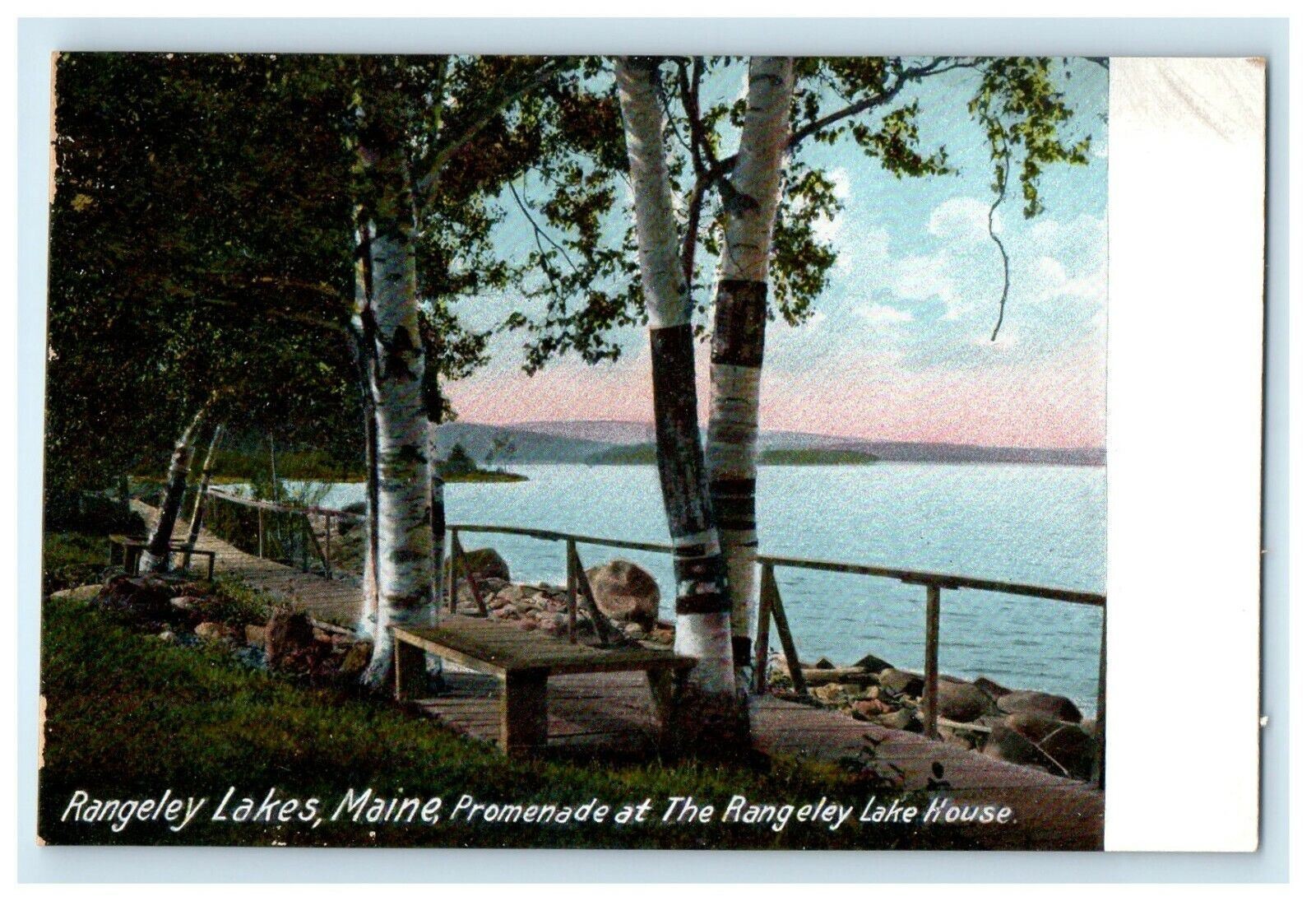 c1906 Rangeley Lakes House View, Rangeley Lakes Maine ME Postcard c1906 Rangeley Lakes House View, Rangeley Lakes Maine ME Postcard