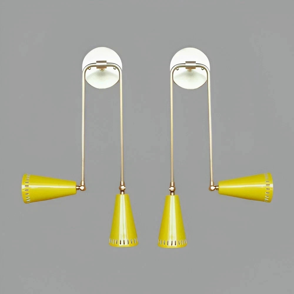 1950\'S Mid-Century Modern Wall Sconce Italian Sputnik Brass Wall Sconces lights