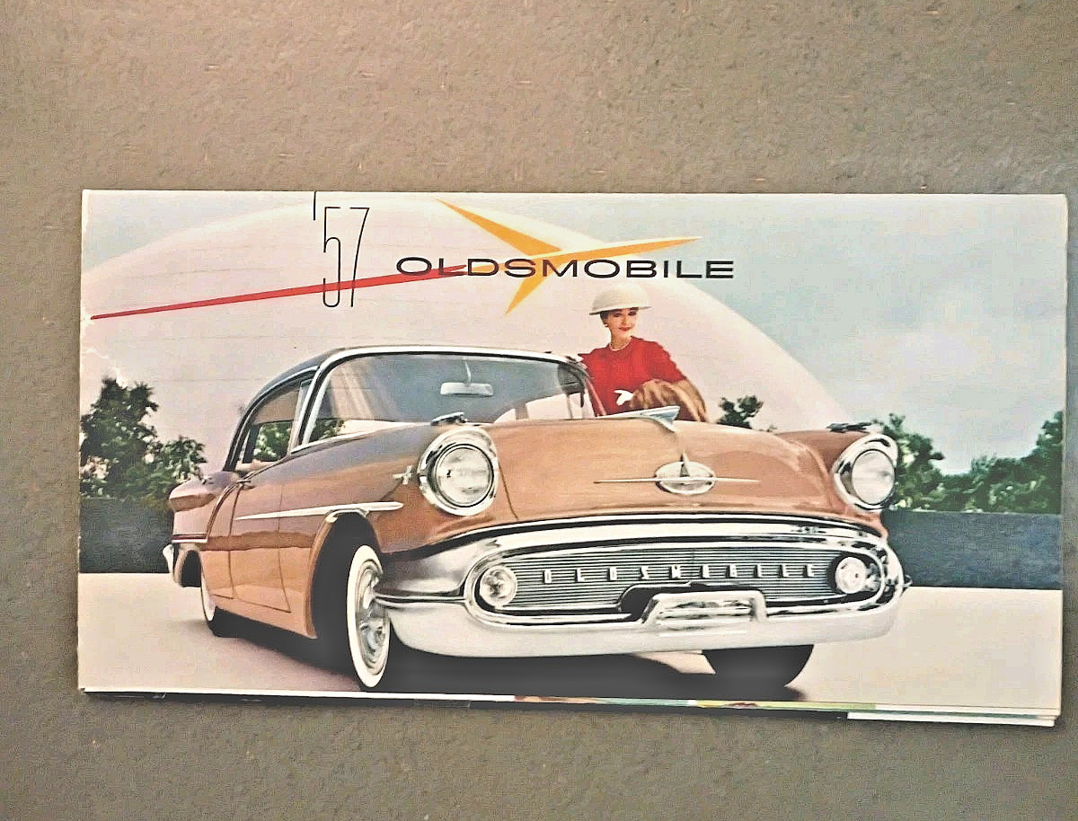 1957 Oldsmobile Dealer Sales Brochure Fold Out Original 1957 Oldsmobile Dealer Sales Brochure Fold Out Original