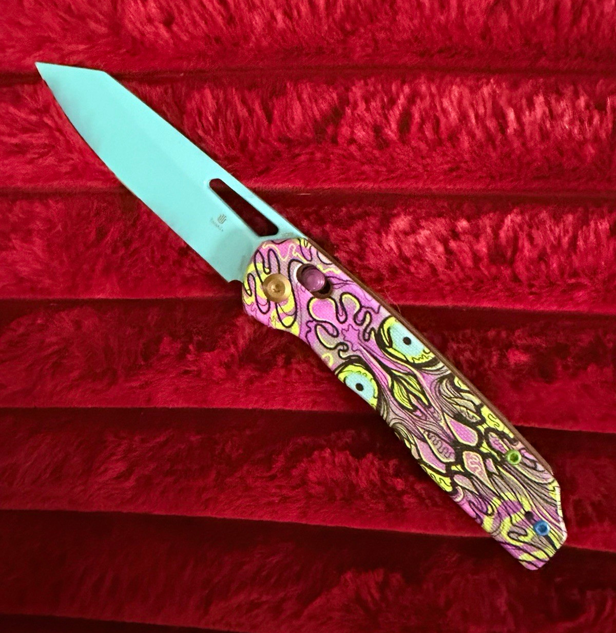 Tenable Shard T1006V9 14C28N G10 Liner Lock Blue/Purple UNDEAD PRINT