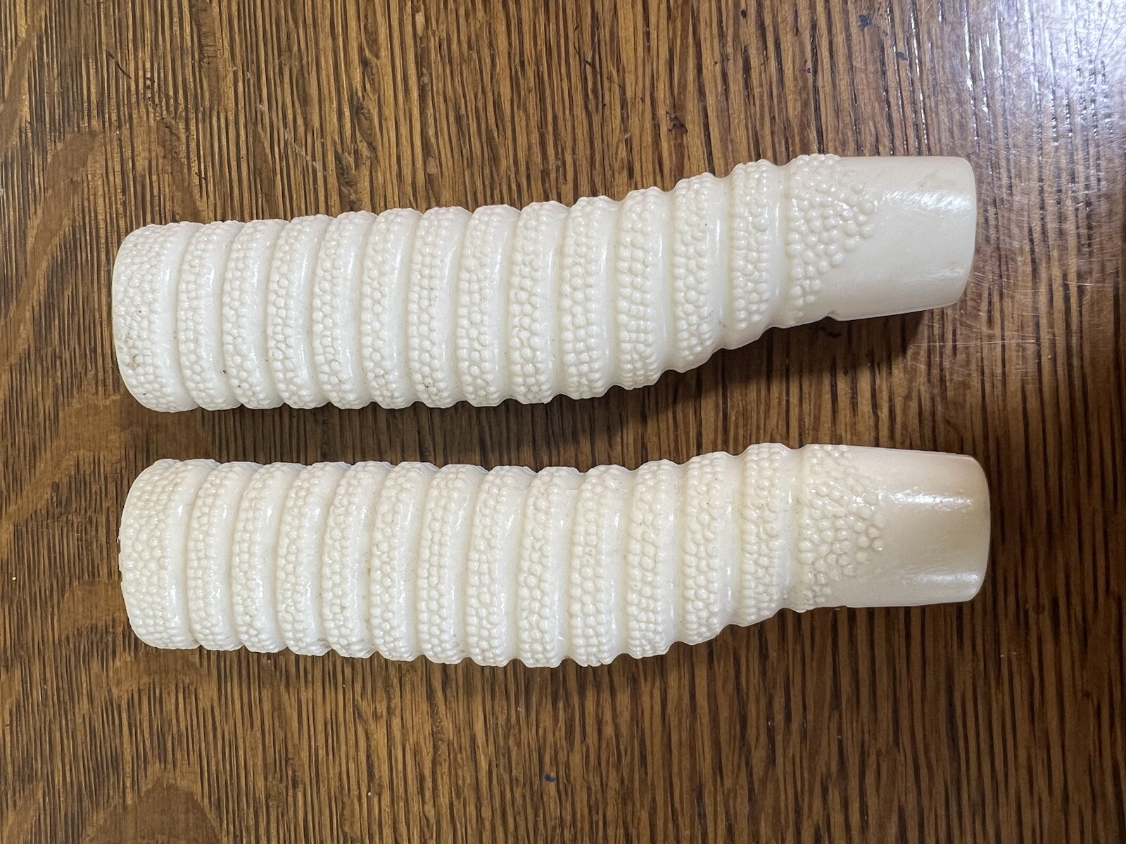 Pair NOS Antique White Celluloid Handle Grips Unused Rare #6 Pair NOS Antique White Celluloid Handle Grips Unused Rare #6