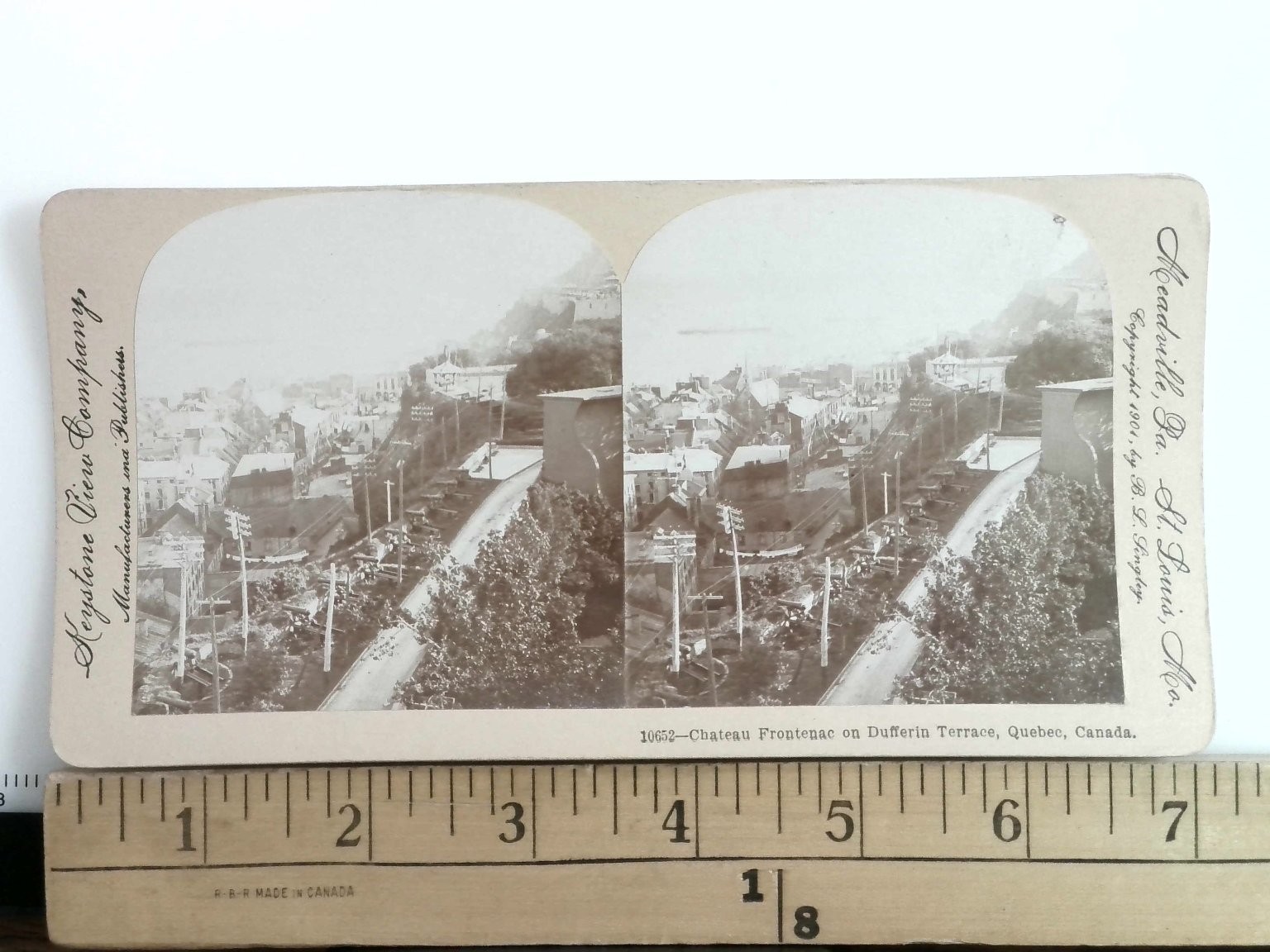 Chateau Frontenac Quebec Stereoview Keystone H. L. Davis 1901 Curved Mount Chateau Frontenac Quebec Stereoview Keystone H. L. Davis 1901 Curved Mount