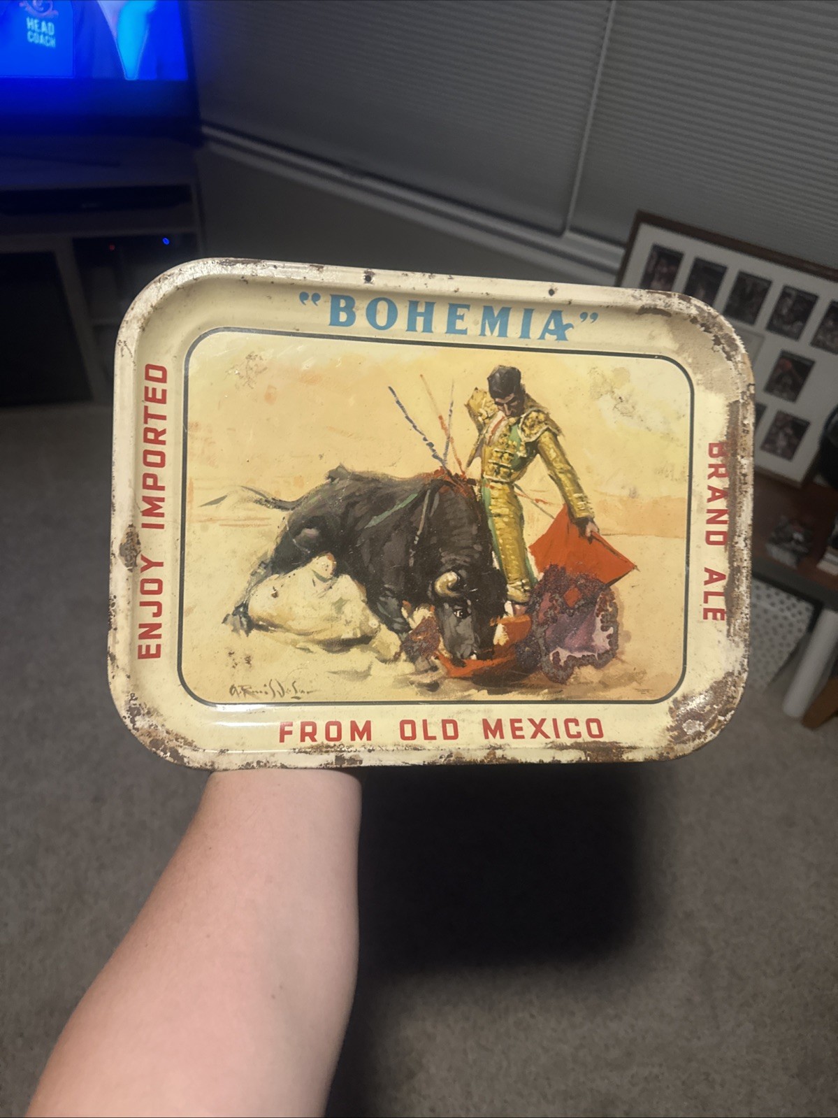 🔥🔥🔥Vintage “BOHEMIA” 14”x11” Beer Trey From Old Mexico🔥🔥🔥 🔥🔥🔥Vintage “BOHEMIA” 14”x11” Beer Trey From Old Mexico🔥🔥🔥