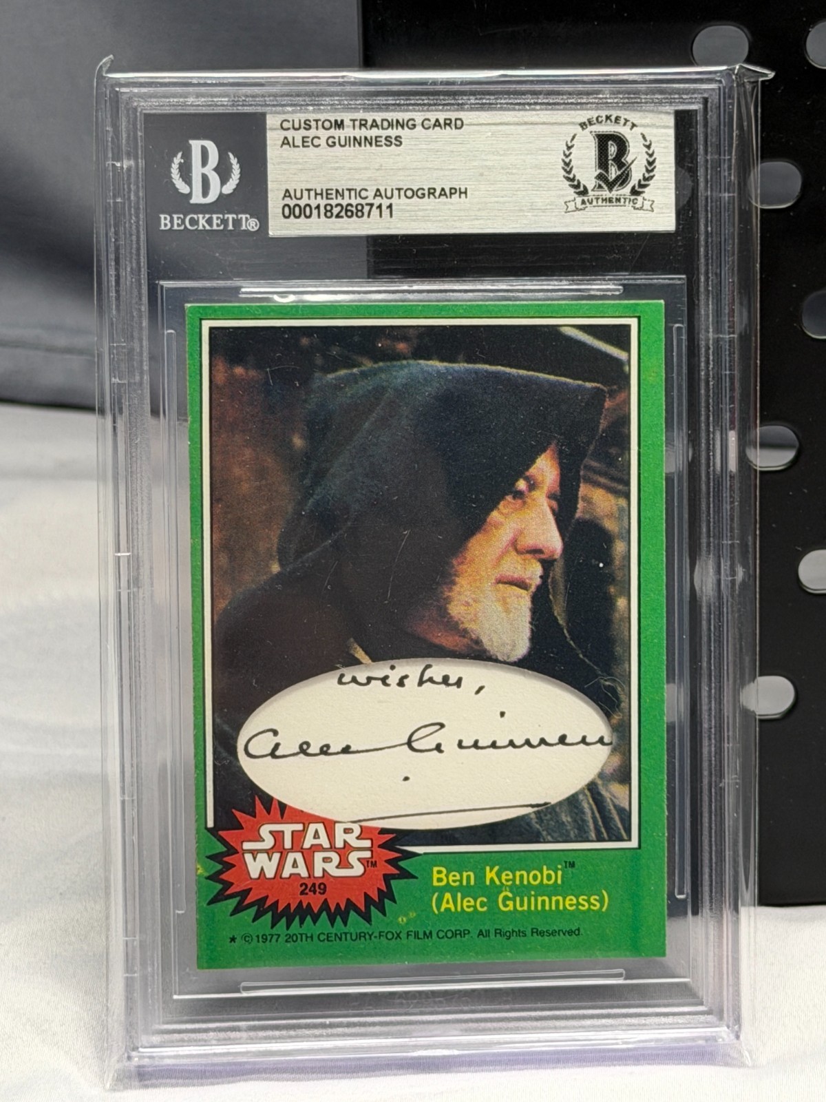 1/1 Alec Guinness 1977 BGS Star Wars OB1 Wan SIGNED Auto Topps Card Ben Kenobi