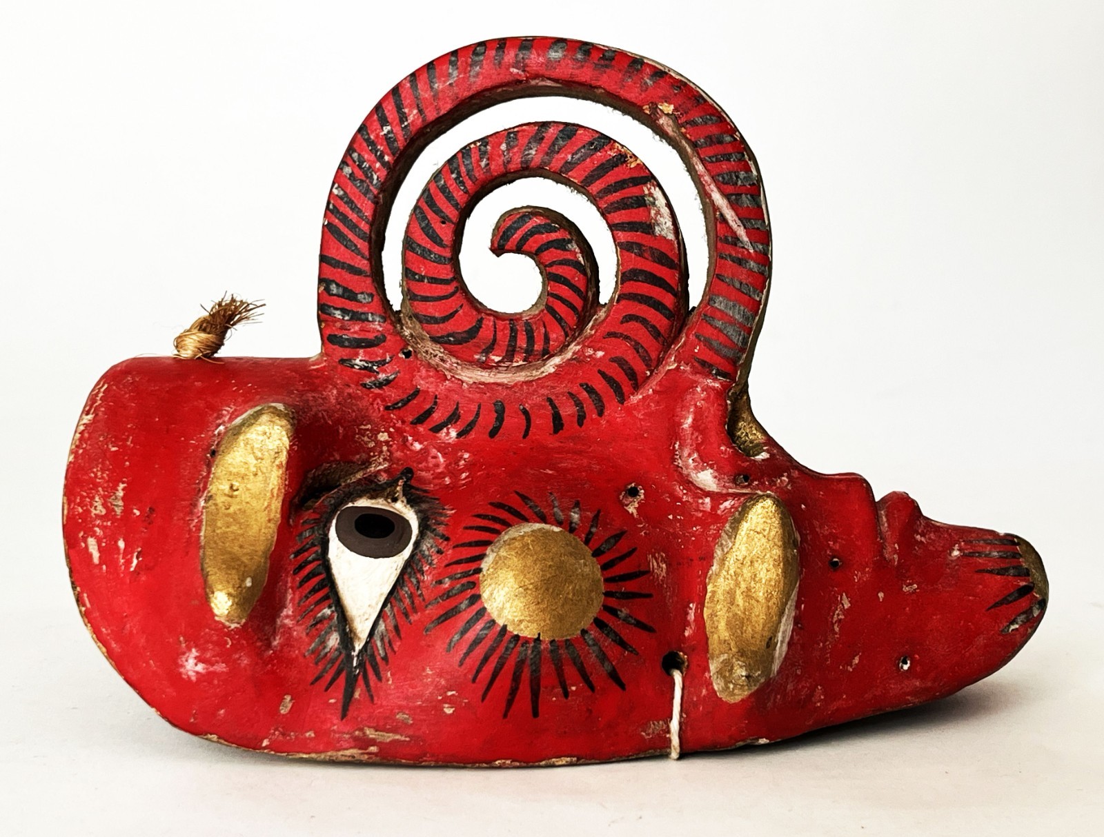 MEXICAN GUERRERO FOLK ART NAHUA ETHNOGRAPHIC CULTURAL MORO TURCO WOOD DANCE MASK