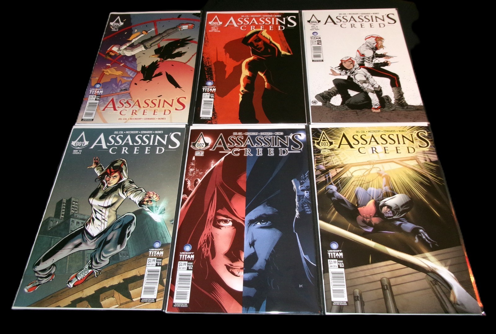 ASSASSIN\'S CREED 1 2 3 4 5 6 SET OF 6 COVER A TITAN COMIC BOON run 2015 NM