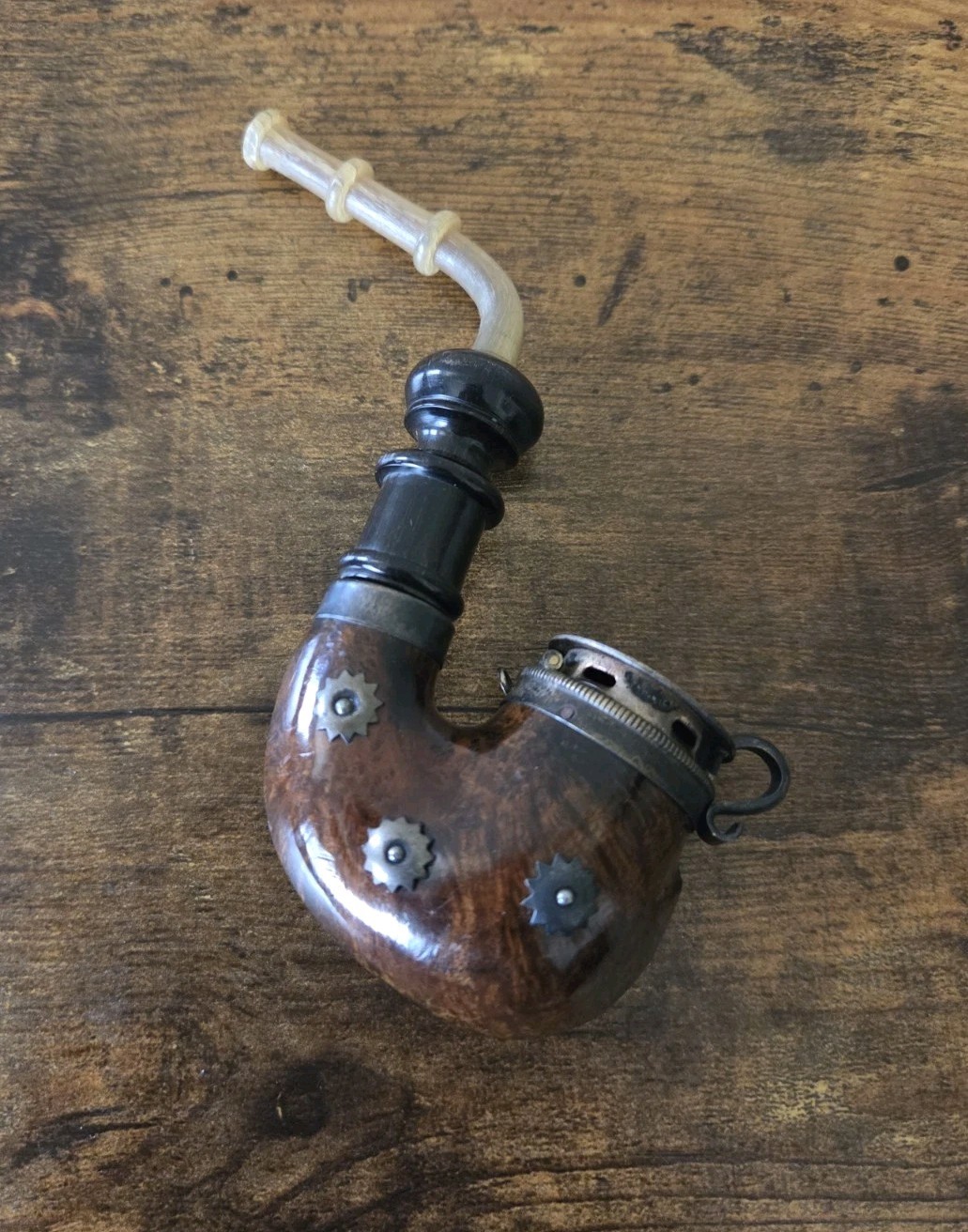 Vintage BBK Brunner Buhofer Briar Tobacco Pipe Rosettes