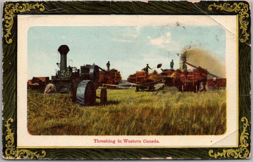 Vintage 1911 CANADA Farming Postcard \