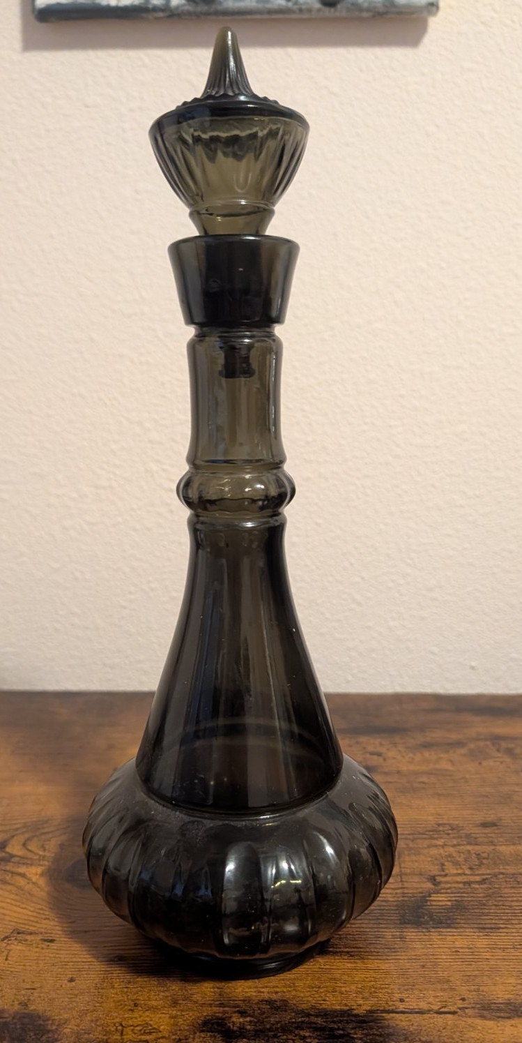 Jim Beam I Dream of Jeannie Genie Bottle Smoky Green Glass Decanter Stopper Jim Beam I Dream of Jeannie Genie Bottle Smoky Green Glass Decanter Stopper