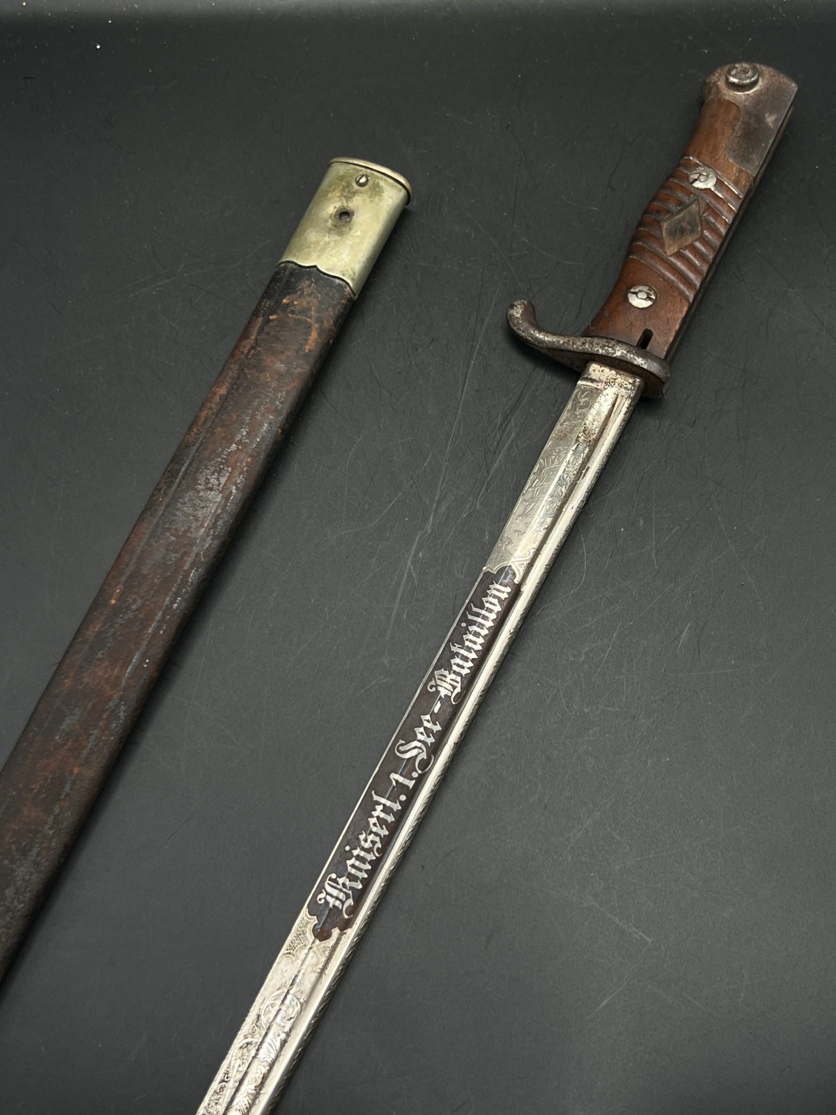 Etched Bayonet, Model 1898. German Solingen WKC Etched Bayonet, Model 1898. German Solingen WKC