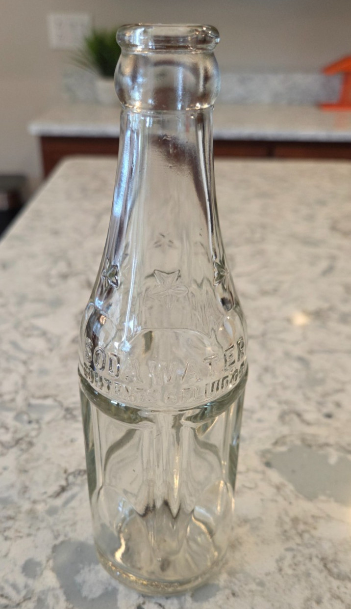 Vintage Coca Cola Coke Soda Water Bottle Centerville IA Iowa Clear 8\ Vintage Coca Cola Coke Soda Water Bottle Centerville IA Iowa Clear 8\