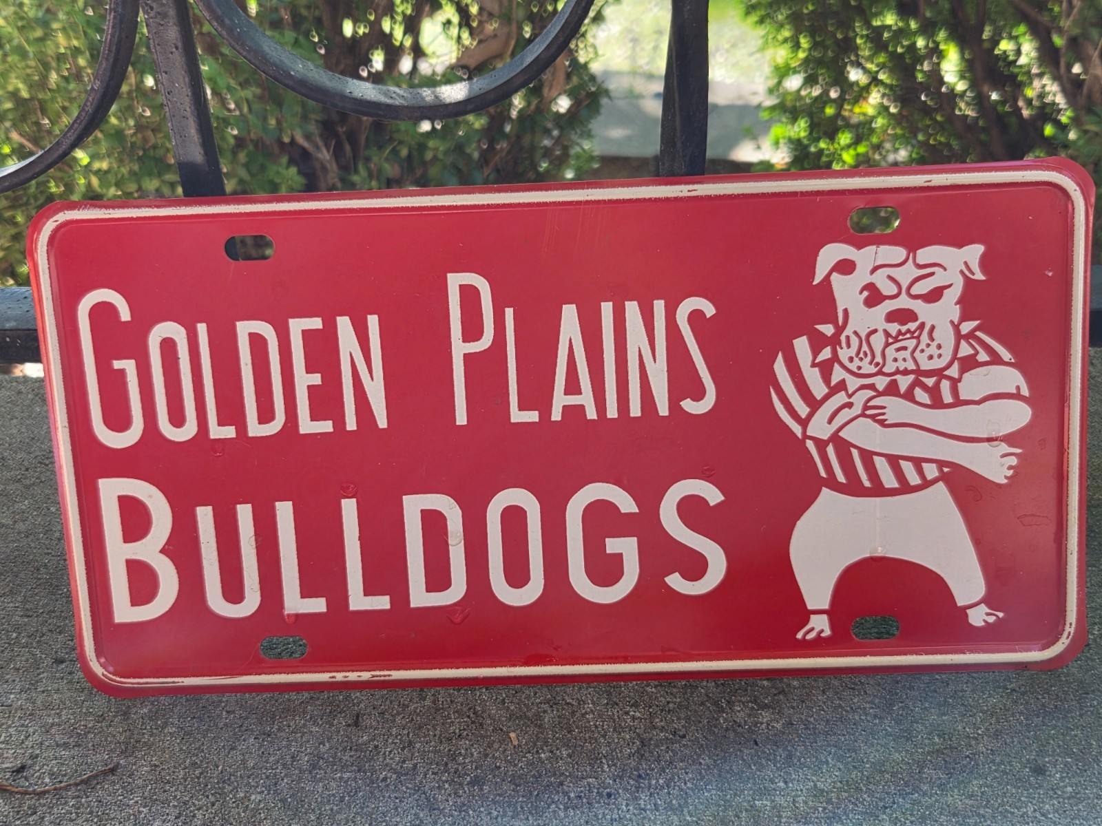 Vintage Golden Plains High School Bulldogs Kansas License Plate Metal NOS Vintage Golden Plains High School Bulldogs Kansas License Plate Metal NOS