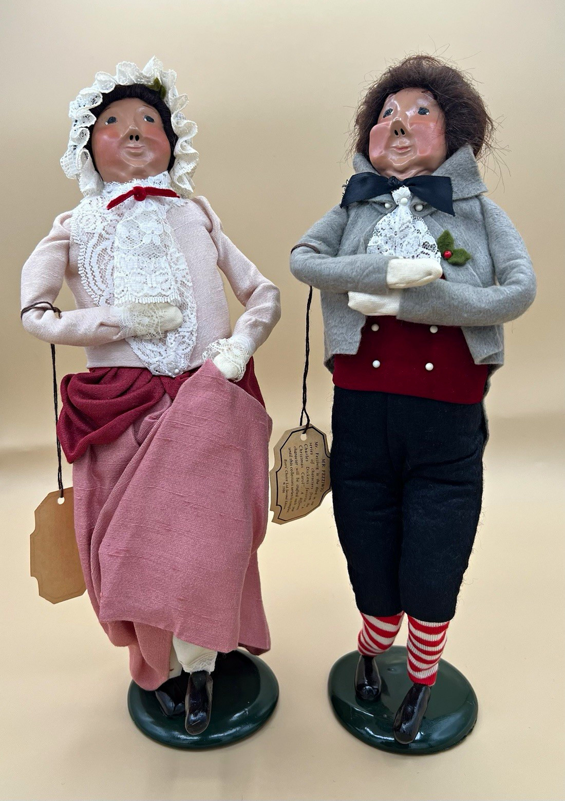 Vintage 1986 Byers Choice Carolers Mr & Mrs Fezziwig 2nd Edition Pair Dickens Vintage 1986 Byers Choice Carolers Mr & Mrs Fezziwig 2nd Edition Pair Dickens