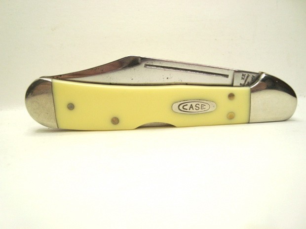 Case 1999 Copperlock pocket knife 31749 L CV. Classic yellow Delrin handles