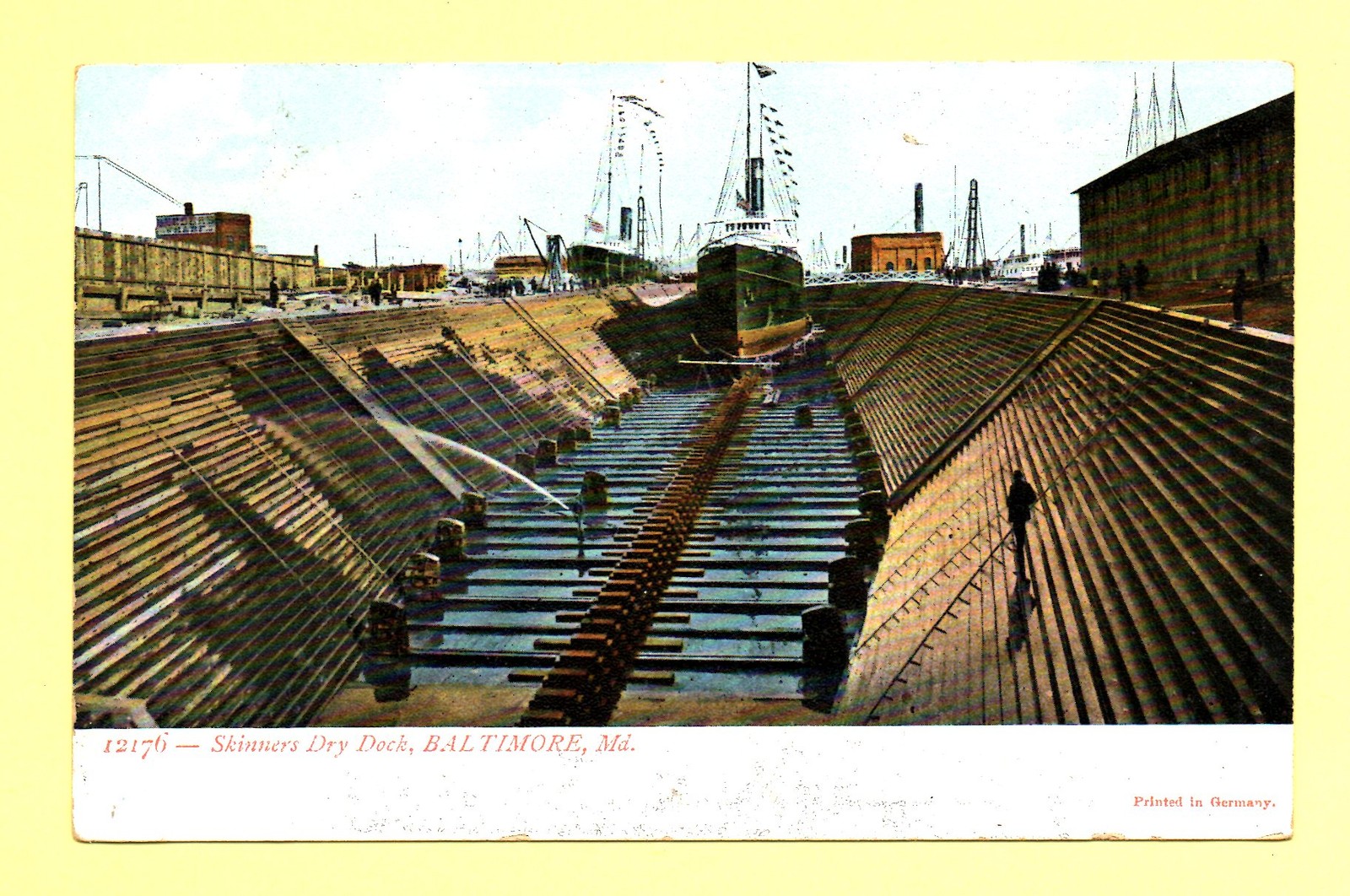 Skinner\'s Dry Dock Baltimore Maryland 1900\'s Postcard Skinner\'s Dry Dock Baltimore Maryland 1900\'s Postcard