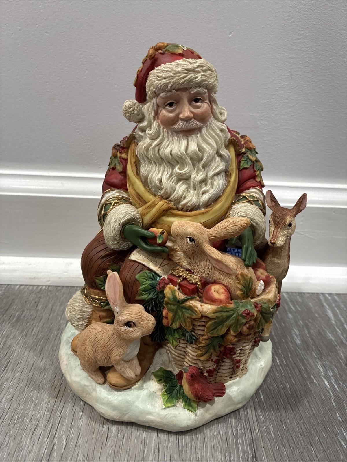 Vtg 2004 Fitz And Floyd Christmas Santa Claus Silent Night Music Box Works 8 Vtg 2004 Fitz And Floyd Christmas Santa Claus Silent Night Music Box Works 8