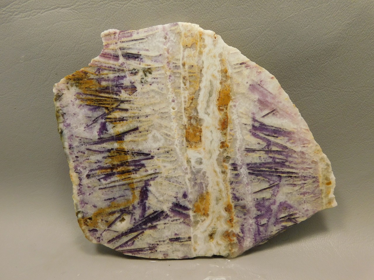 Purple Sagenite Stone Slab Cabbing Lapidary Rough Rock #O1 Purple Sagenite Stone Slab Cabbing Lapidary Rough Rock #O1