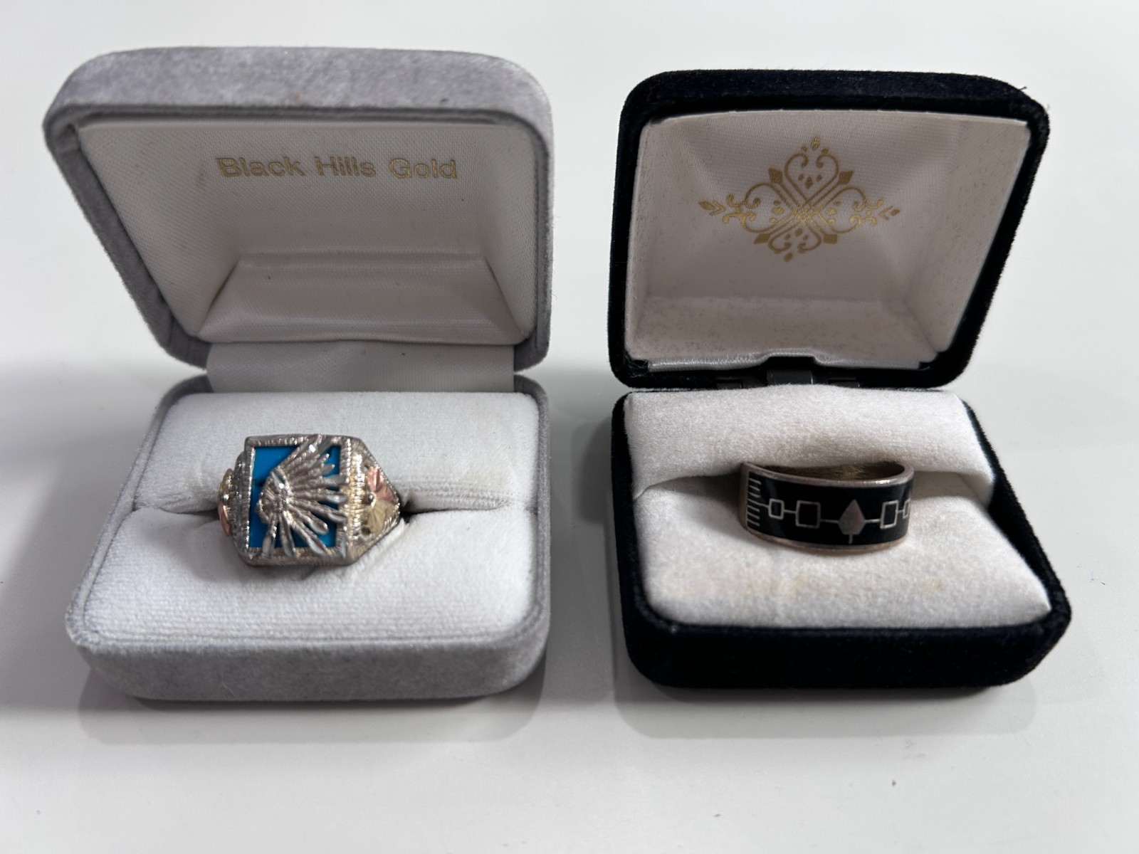 Iroquois Native American - Set of X2 Rings Five Nations Mohawk Oneida Seneca Iroquois Native American - Set of X2 Rings Five Nations Mohawk Oneida Seneca