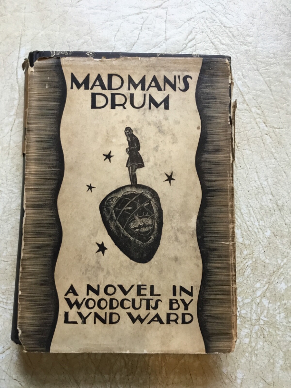 Lynd Ward MAD MAN\'S DRUM 1St  edition 1930  SLAVE TRADE WOOD CUT PRINT Hardcover