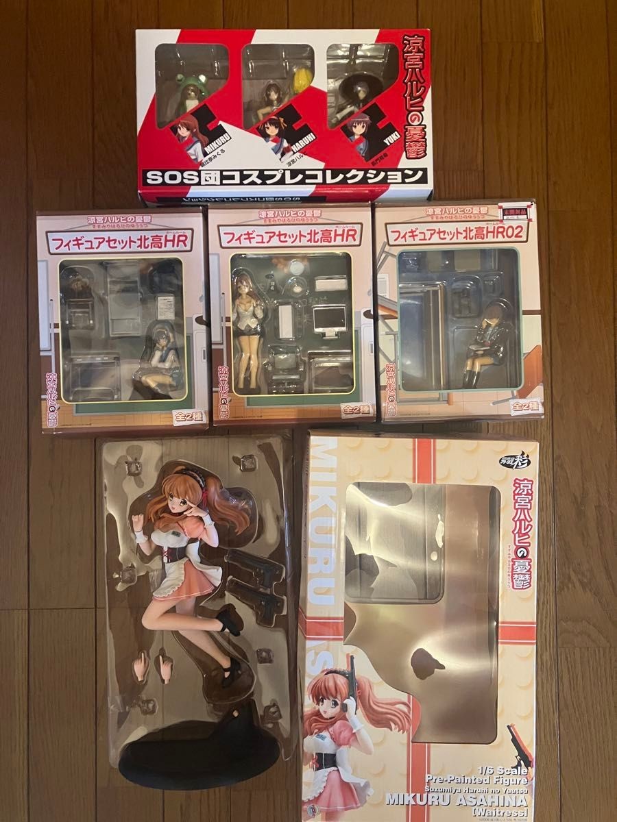 The Melancholy of Haruhi Suzumiya Figure Set Mikuru Asahina Waitress HR 3 pieces