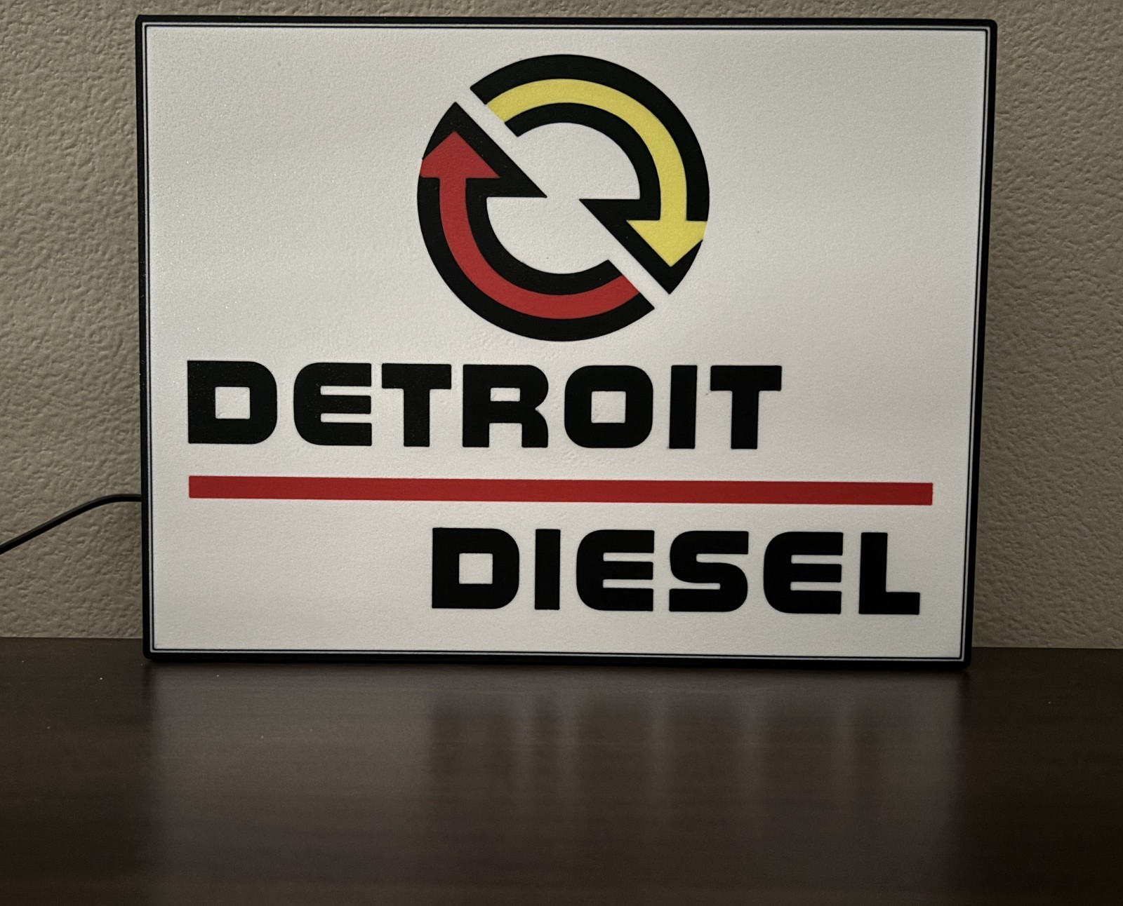 Lighted Detroit Diesel Sign Lighted Detroit Diesel Sign