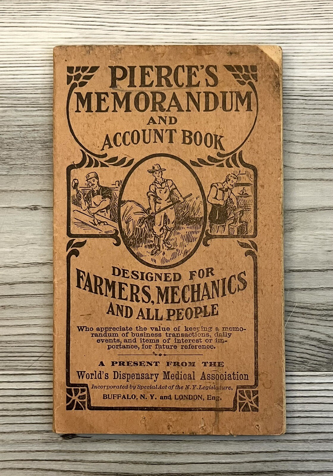 1915 Pierce's Memorandum & Account Book Farmers Mechanics Buffalo & London