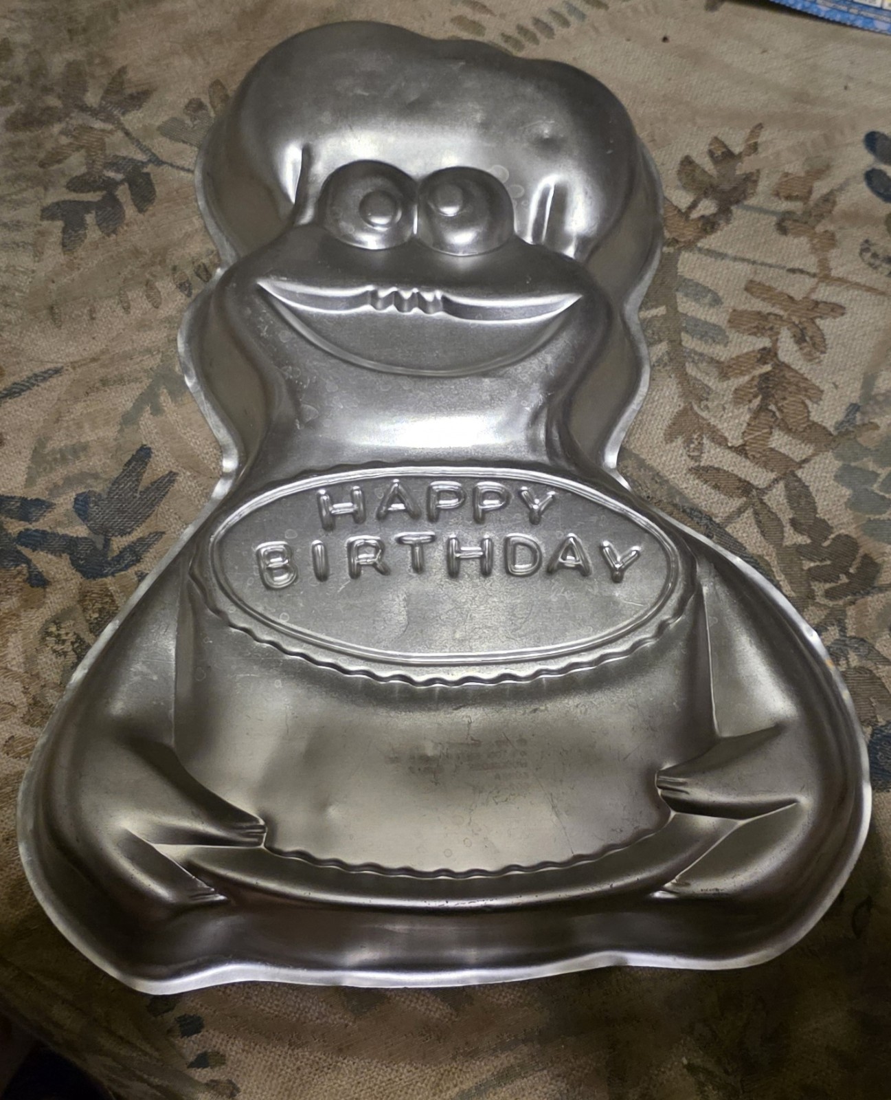 Vintage 1982 Wilton Muppets Large Cookie Monster Aluminum Birthday Cake Pan Mold Vintage 1982 Wilton Muppets Large Cookie Monster Aluminum Birthday Cake Pan Mold