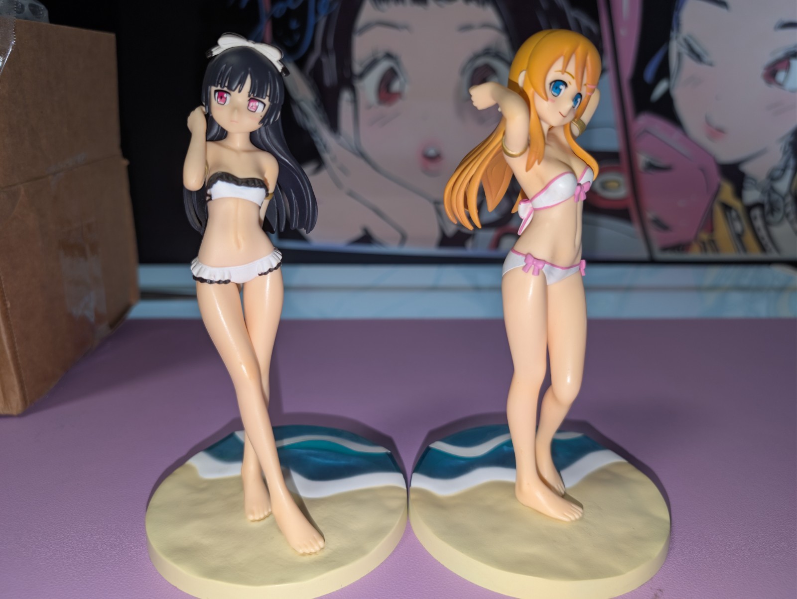 Oreimo Kirino Kousaka Kuroneko Bikini Swimsuit Figure Set SEGA Beach Base Oreimo Kirino Kousaka Kuroneko Bikini Swimsuit Figure Set SEGA Beach Base