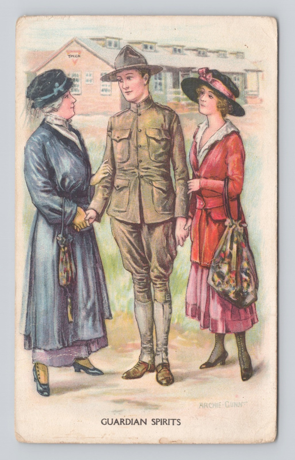 Military Postcard Military Guardian Spirts by Archie Gunn Military Postcard Military Guardian Spirts by Archie Gunn