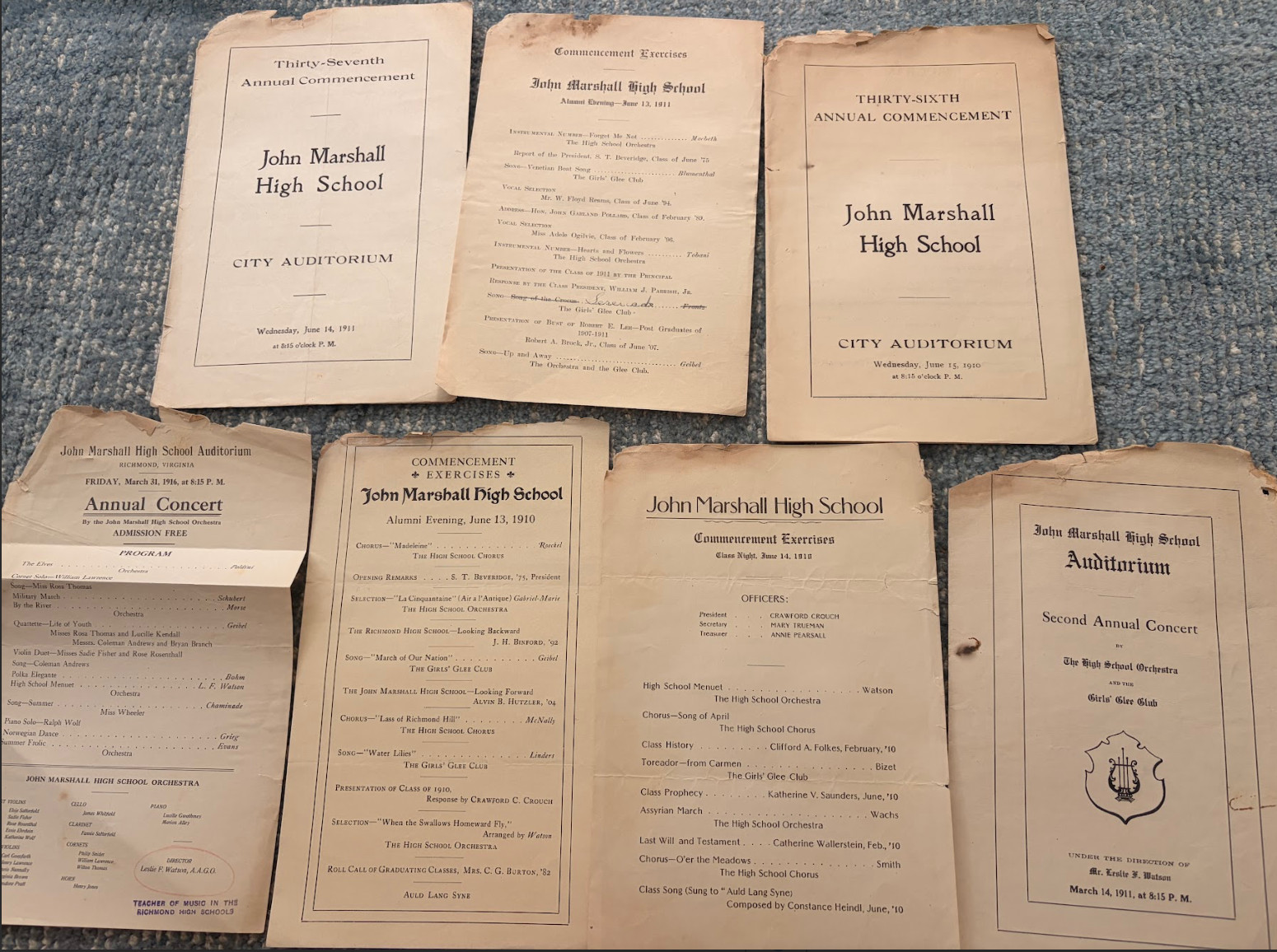 FREE SHIP John Marshall High School Richmond, Va 1910-20\'s Various Pamphlets FREE SHIP John Marshall High School Richmond, Va 1910-20\'s Various Pamphlets