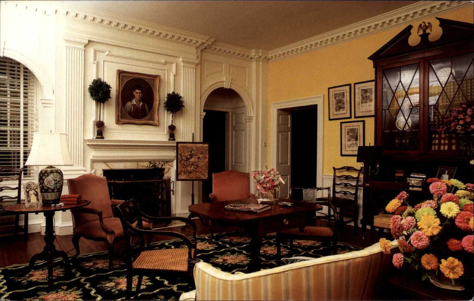 Virginia Charles City Evelynton Plantation Drawing Room ~ postcard sku337 Virginia Charles City Evelynton Plantation Drawing Room ~ postcard sku337