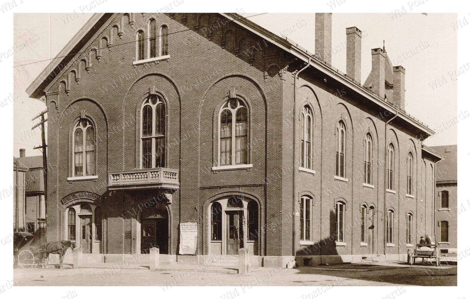 Andover Massachusetts 1893 Town Hall Brick Facade Standard Postcard Andover Massachusetts 1893 Town Hall Brick Facade Standard Postcard