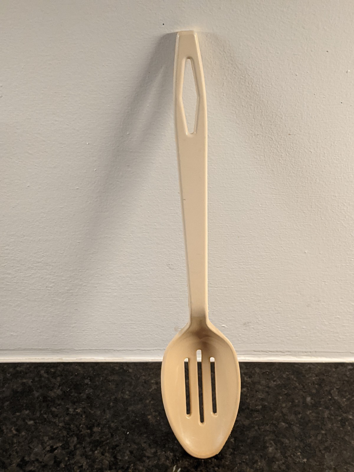 Vintage Tailor Made Nylon Plastic Slotted Spoon Elroy WI USA Retro Kitchen