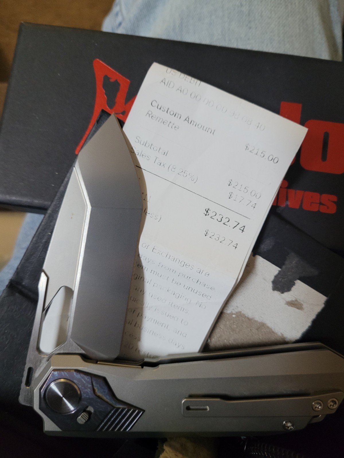 REMETTE Peregrine Falcon M390 Reverse Tanto Linerlock Knife REMETTE Peregrine Falcon M390 Reverse Tanto Linerlock Knife