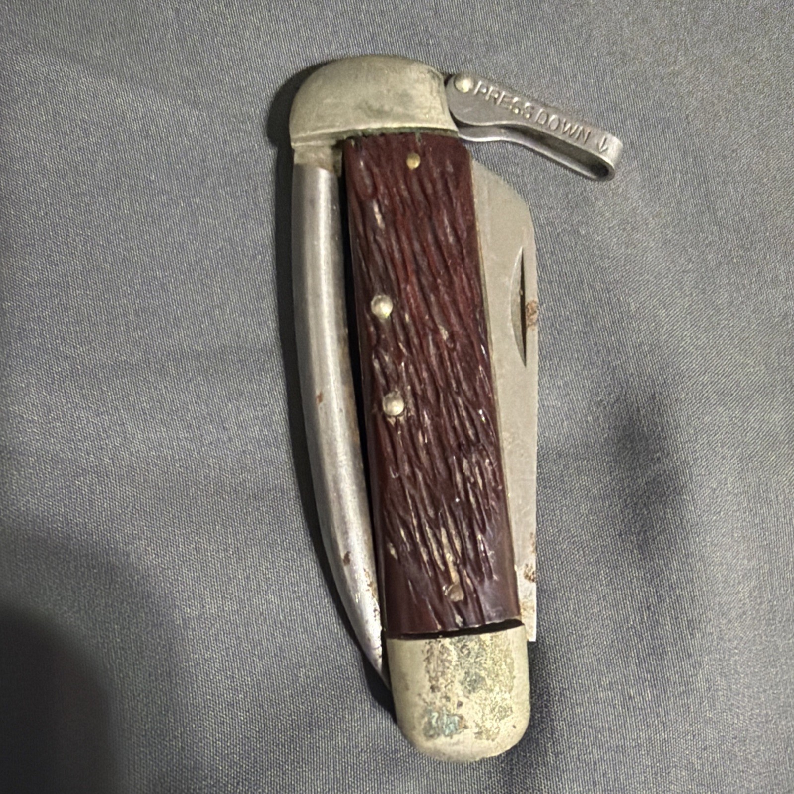 VINTAGE USA SCHRADE WALDEN PICK BONE 735RPB MARINERS NAVY ROPE KNIFE OLD STOCK