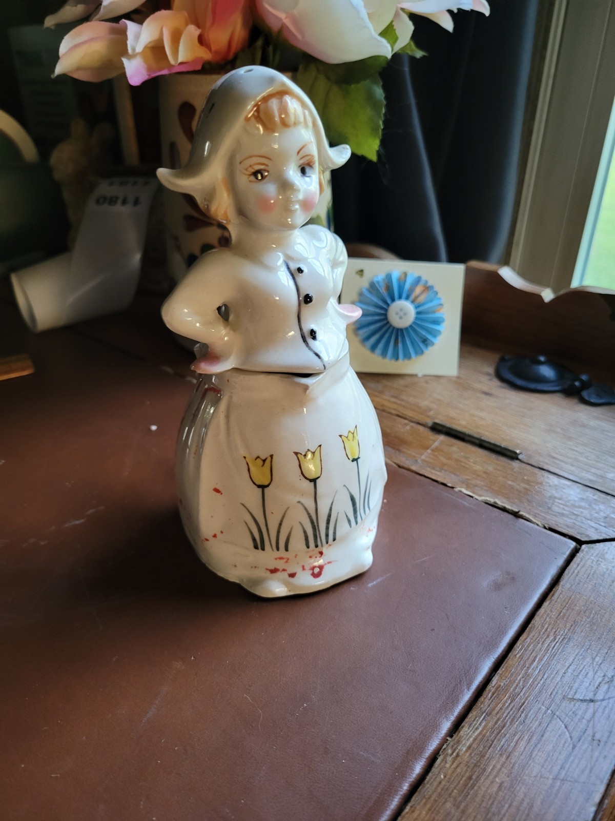 Vintage Dutch Girl Creamer & Sugar Shaker