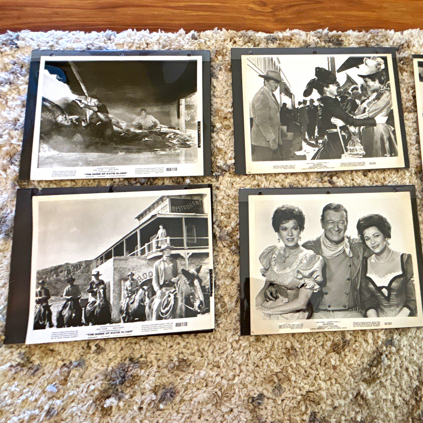 John Wayne 34 Black & White Press Photographs Lot Movie Western Cowboy Actor