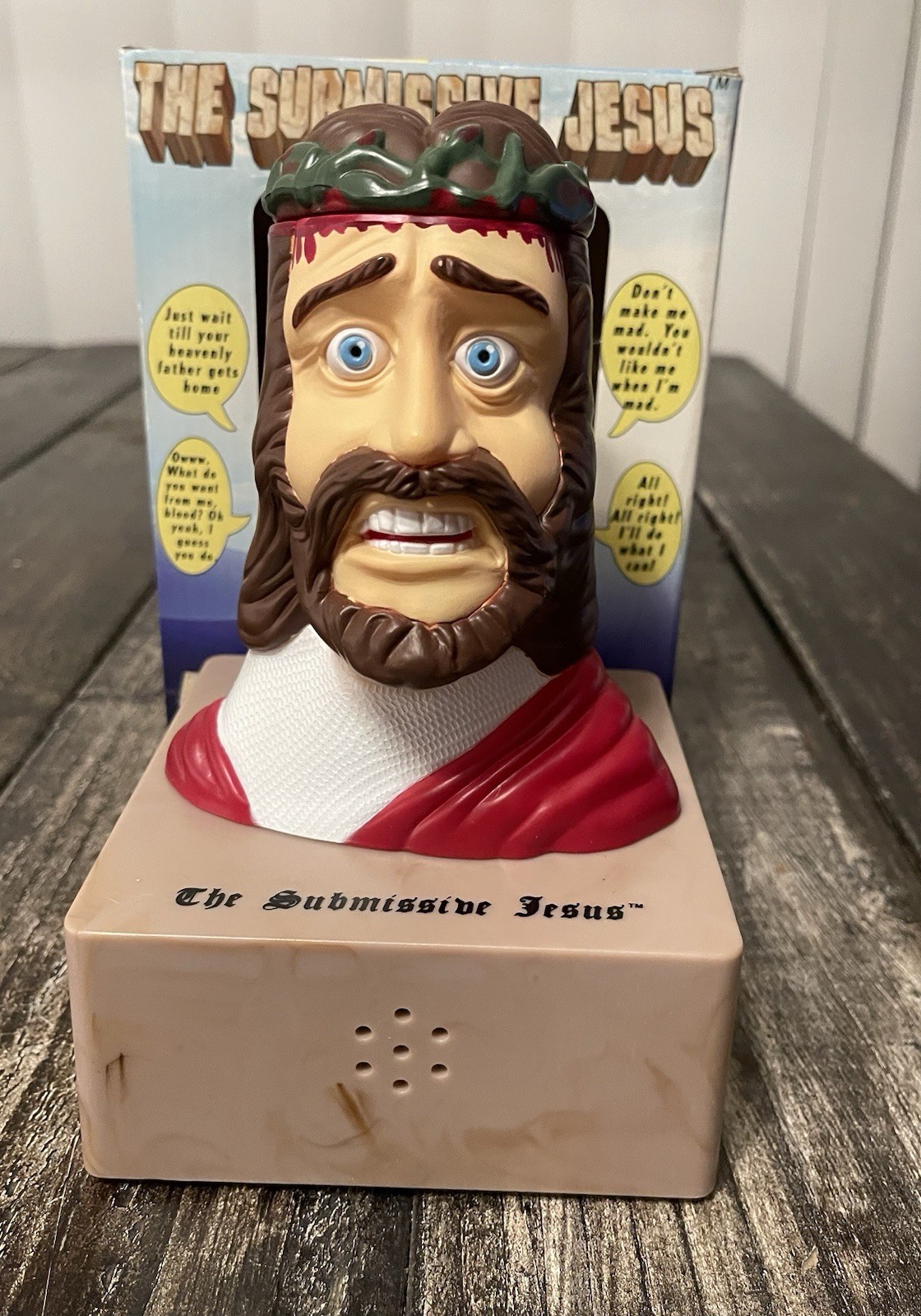 The Submissive Talking Jesus Prayer Answering Head Rare Works New