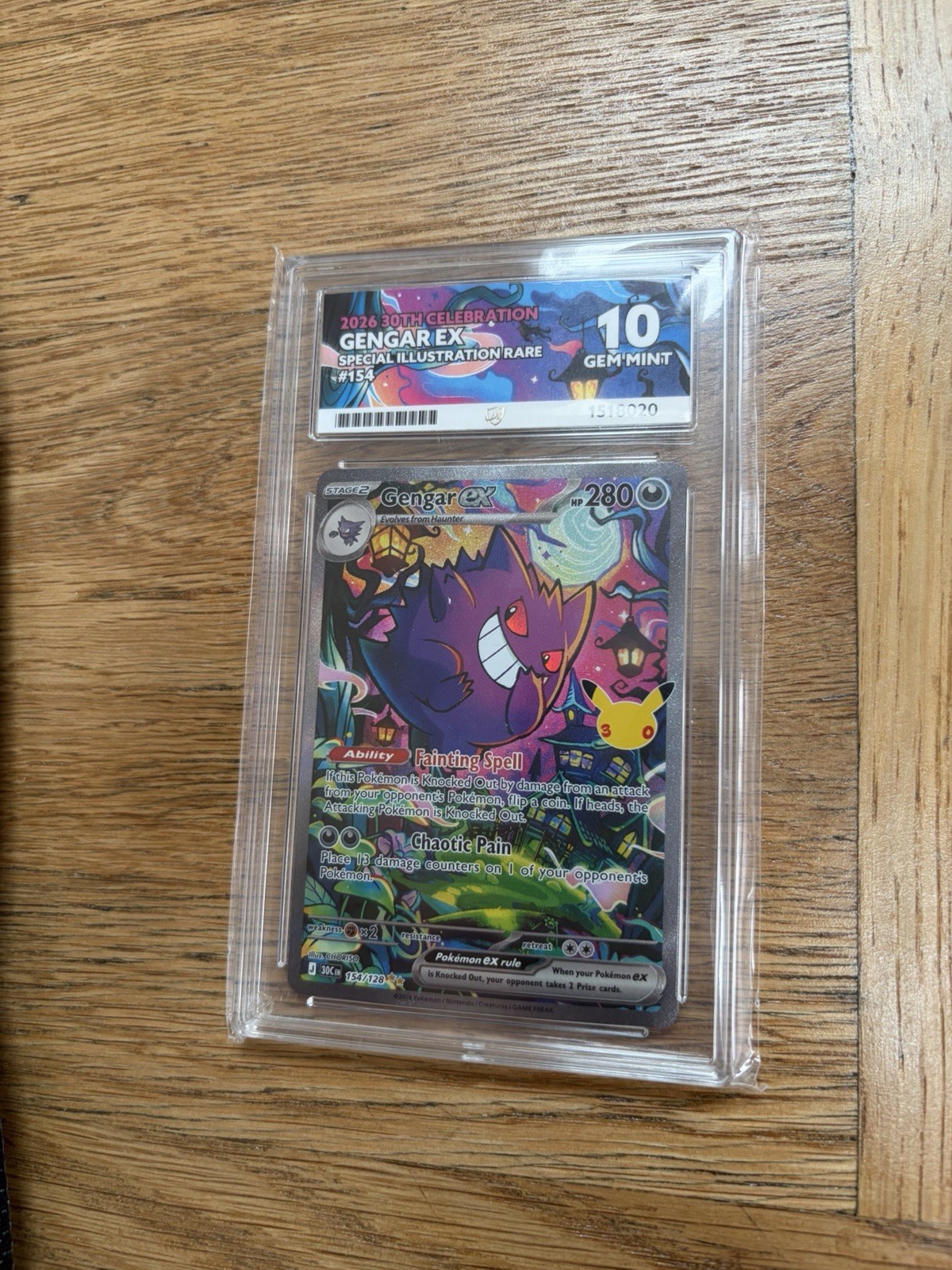 PERFECT SUB GRADES ACE 10 - Gengar ex 154/128 30th Celebration Holo Pokemon PERFECT SUB GRADES ACE 10 - Gengar ex 154/128 30th Celebration Holo Pokemon