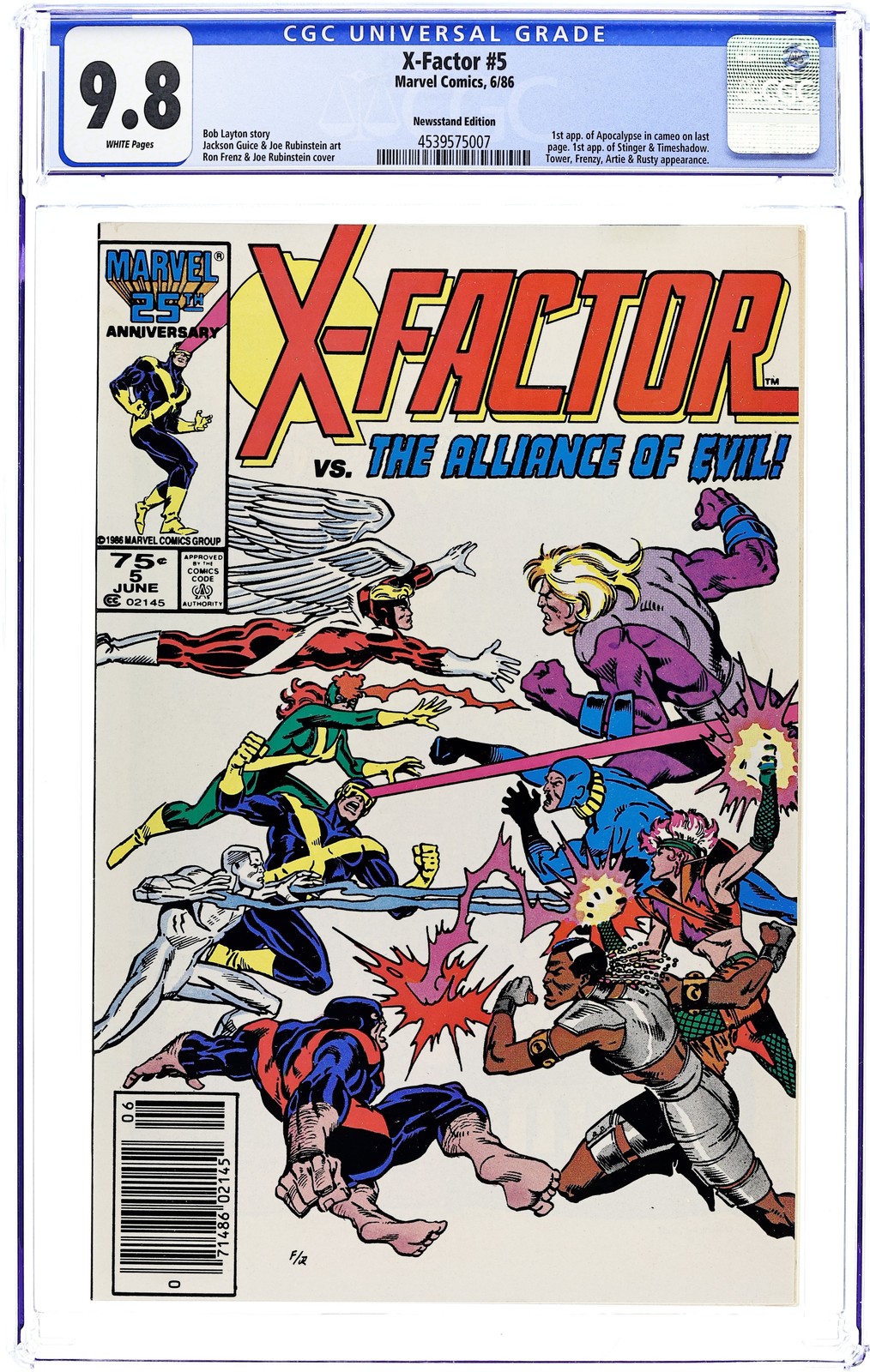 X-Factor #5N CGC 9.8 Newsstand 1986 4539575007
