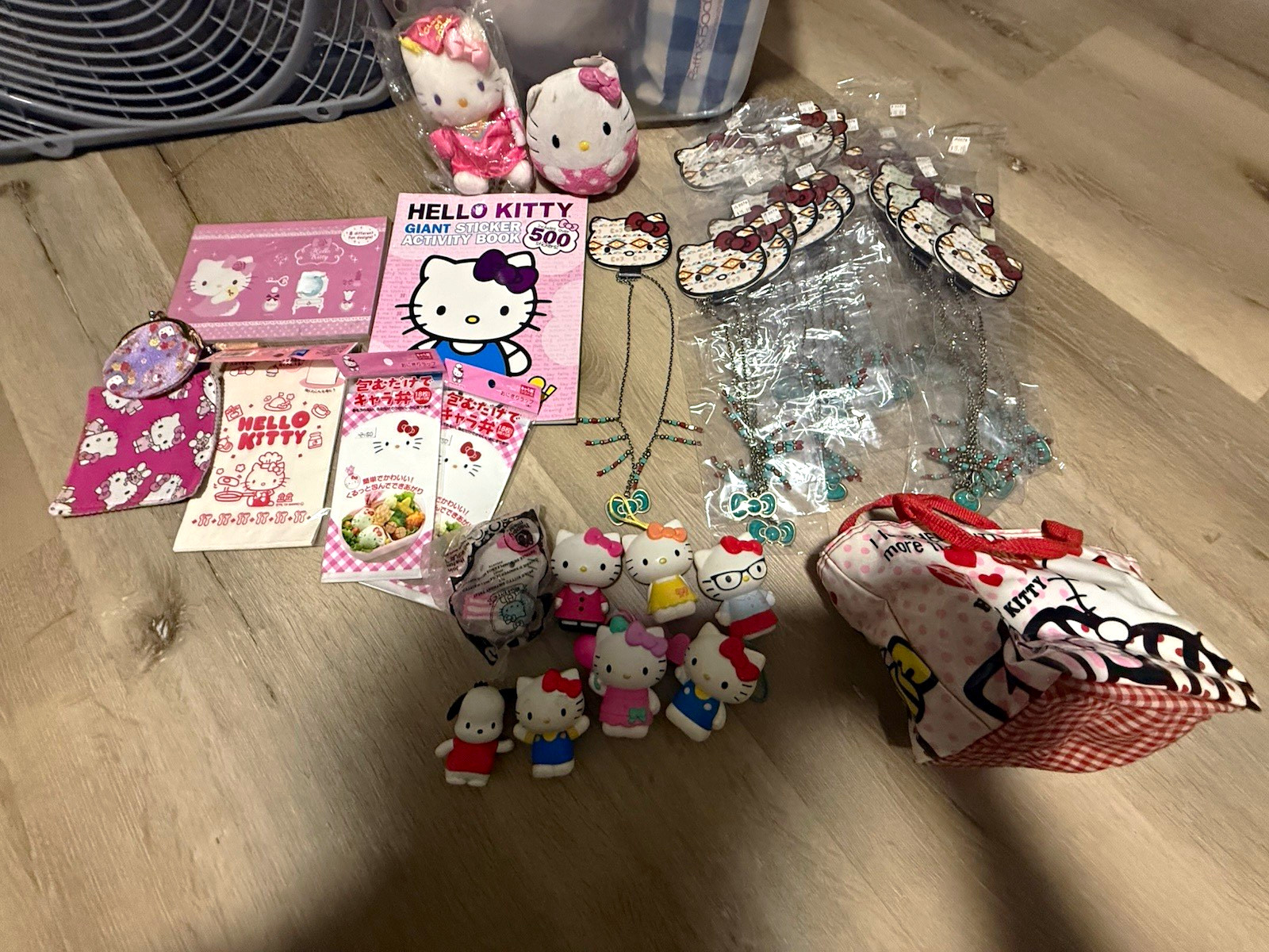 New old stock Loungefly Hello Kitty Mixed Lot Necklace Plush Figures Bag book