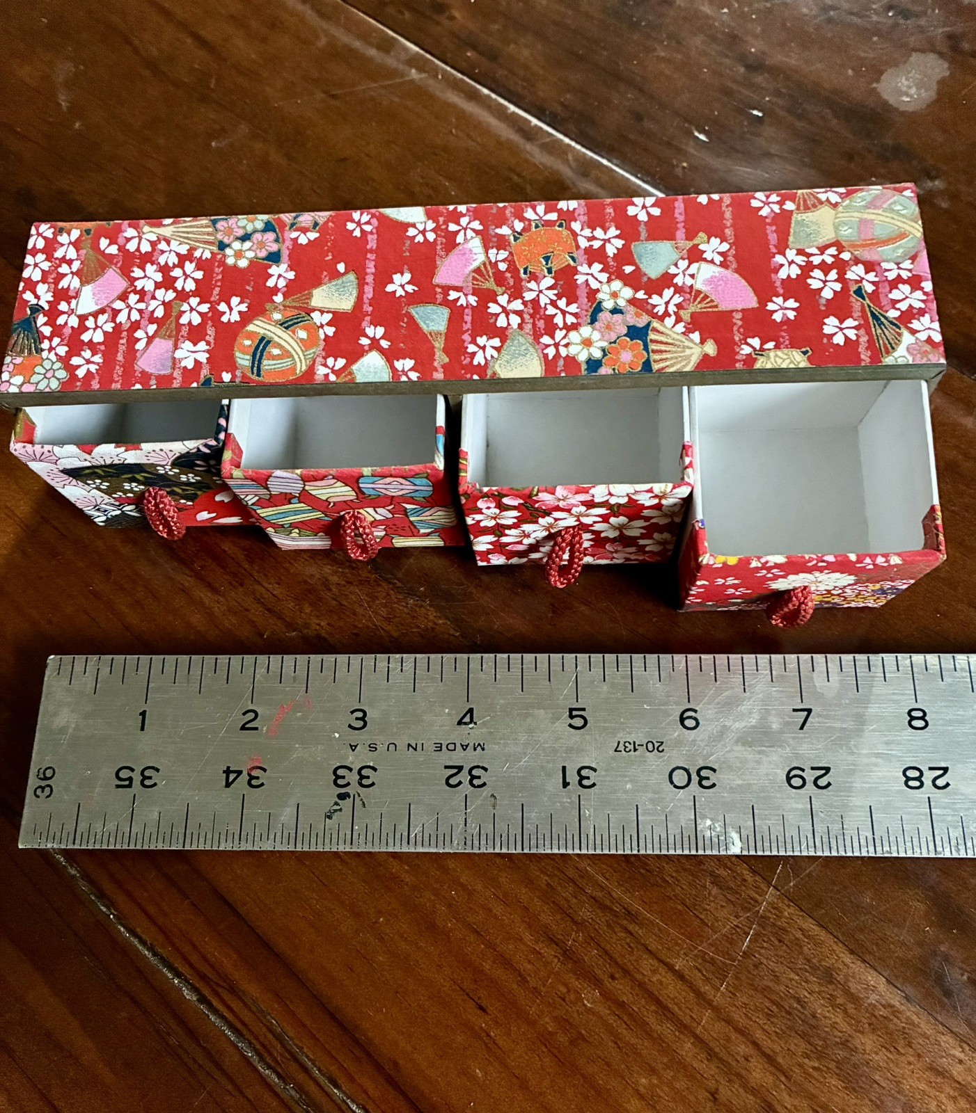 Vintage Japanese Style Mini Drawer Chest Trinket Jewelry Desk Organizer