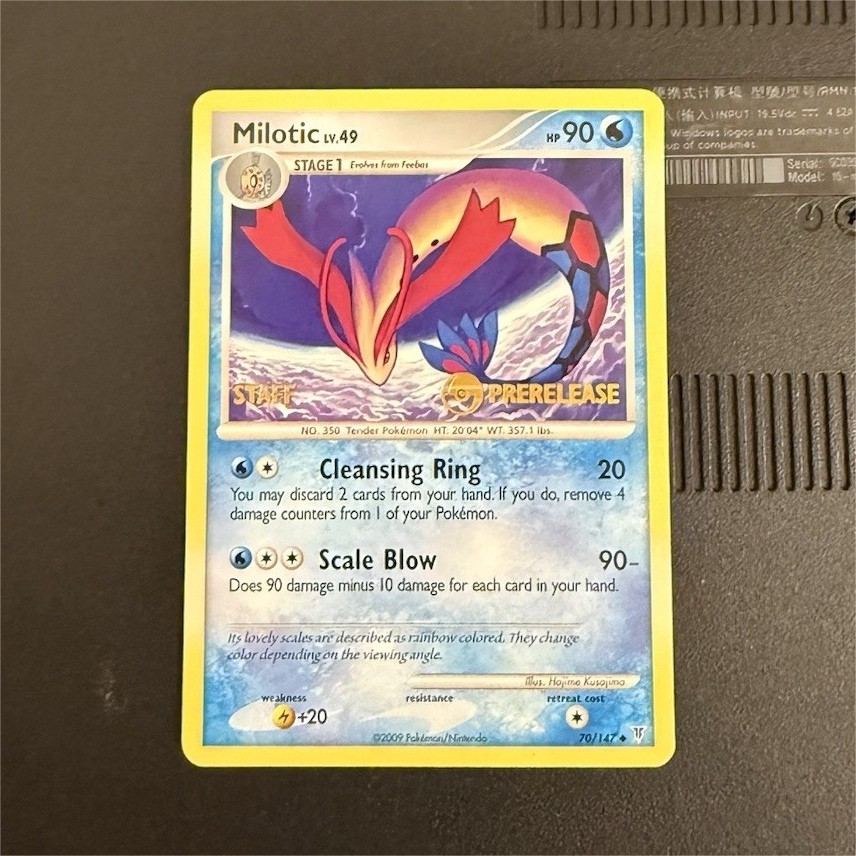 Pokemon 2009 Milotic Prerelease Staff #70/147 Supreme Victors Near Mint